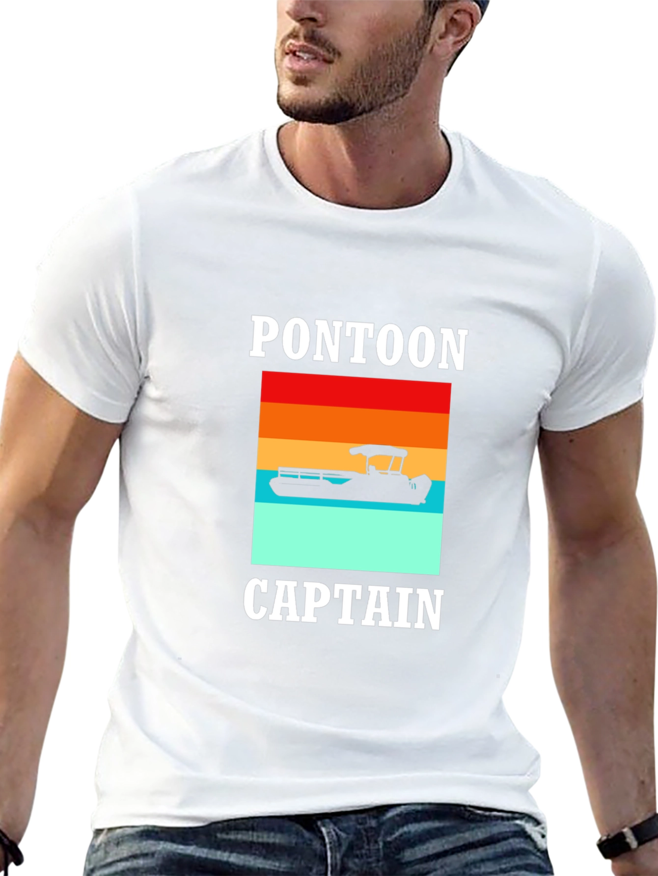 Pontoon Captain Graphic T-Shirt - Boating Apparel