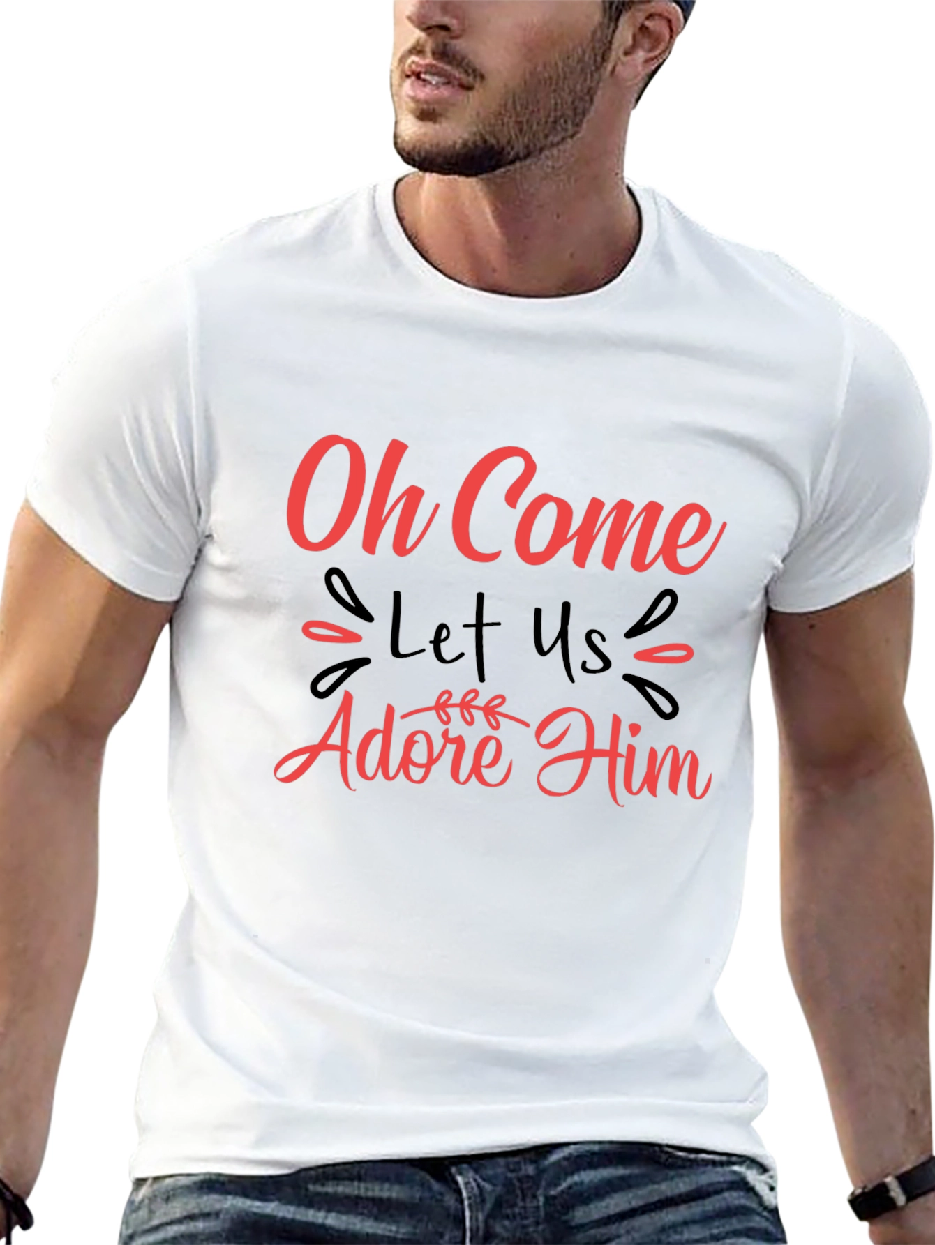 Oh Come Let Us Adore Him Graphic Tee