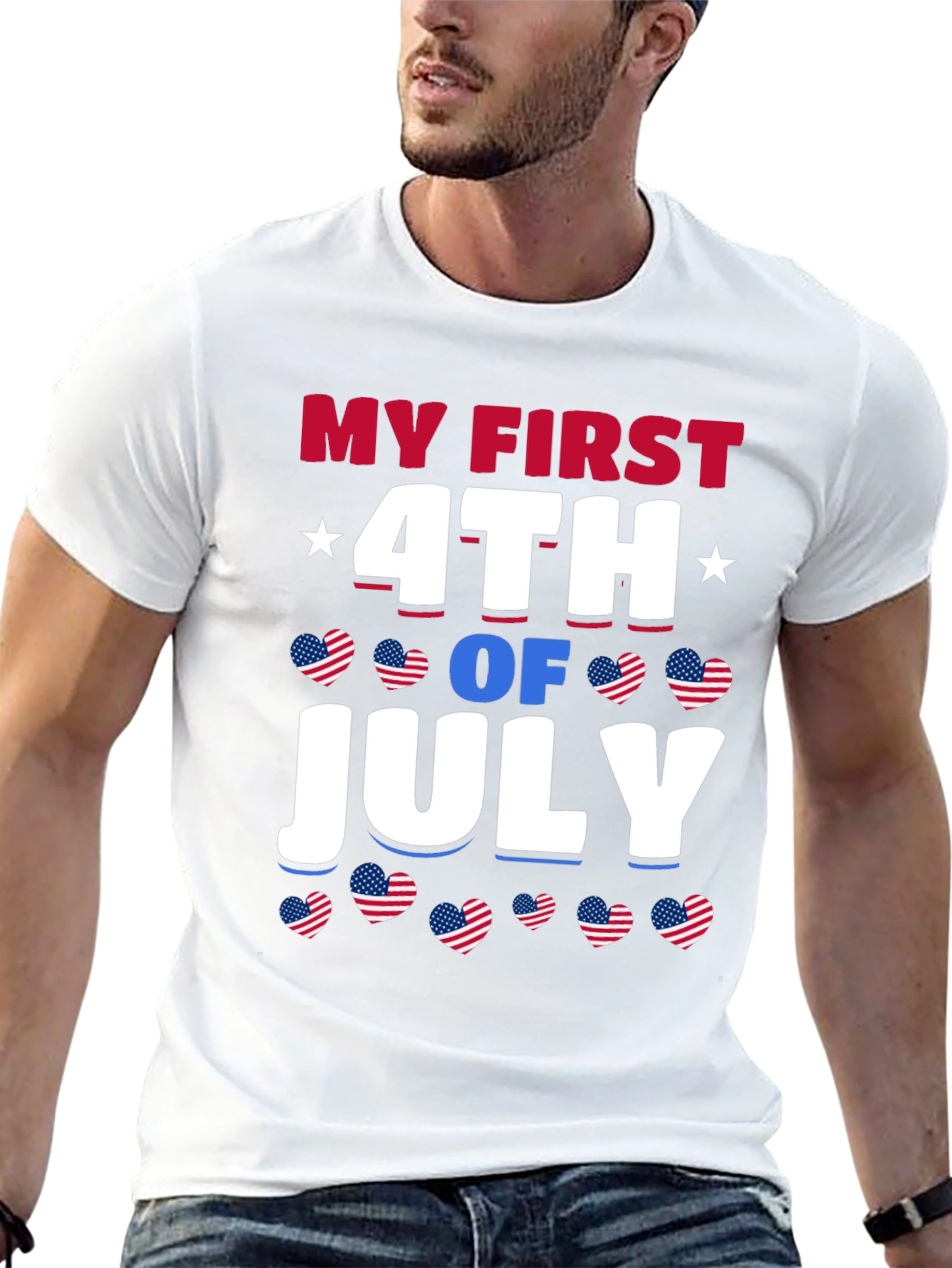 My First 4th of July Patriotic Graphic T-Shirt