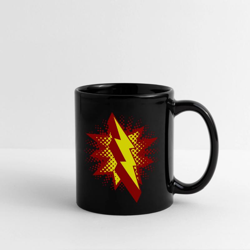 lightning strikes in comic style