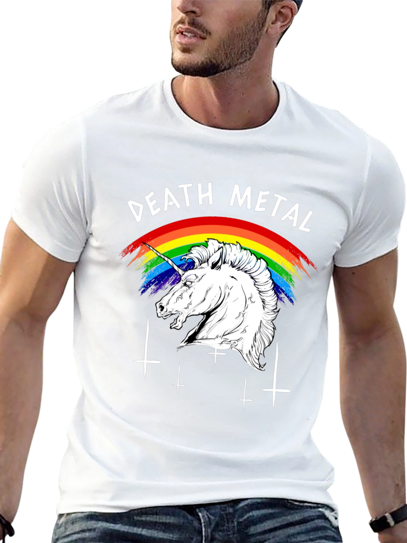 Death Metal Unicorn T-Shirt Black