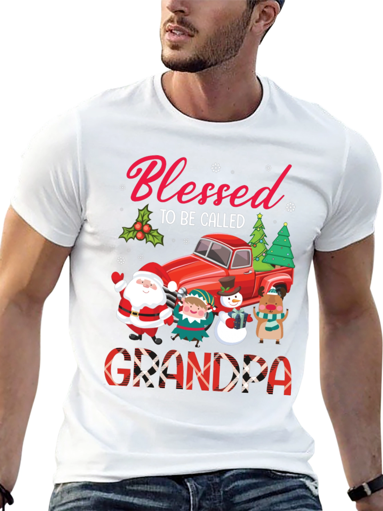 Blessed Grandpa Christmas T-Shirt