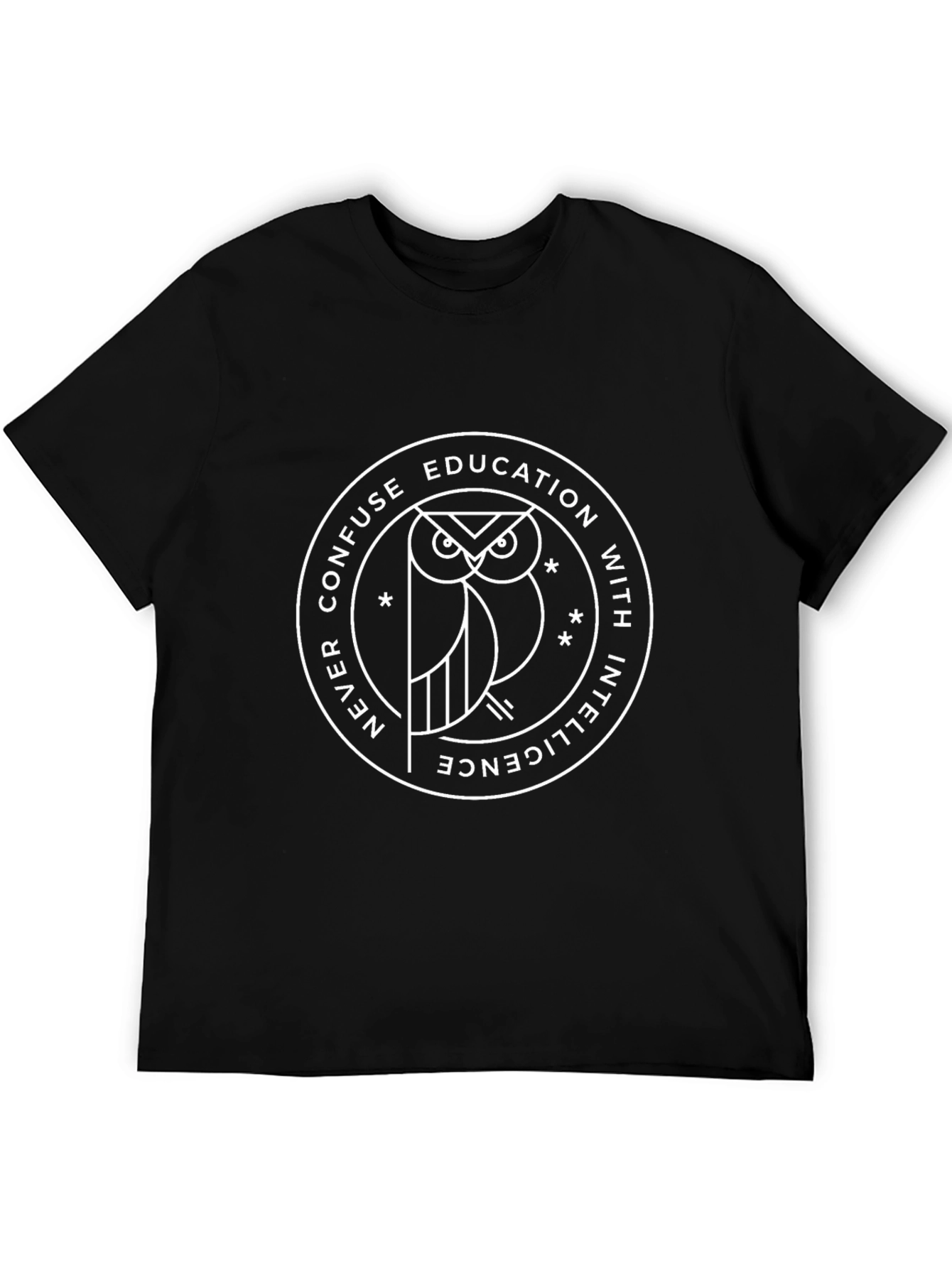 Education vs Intelligence Owl T-Shirt