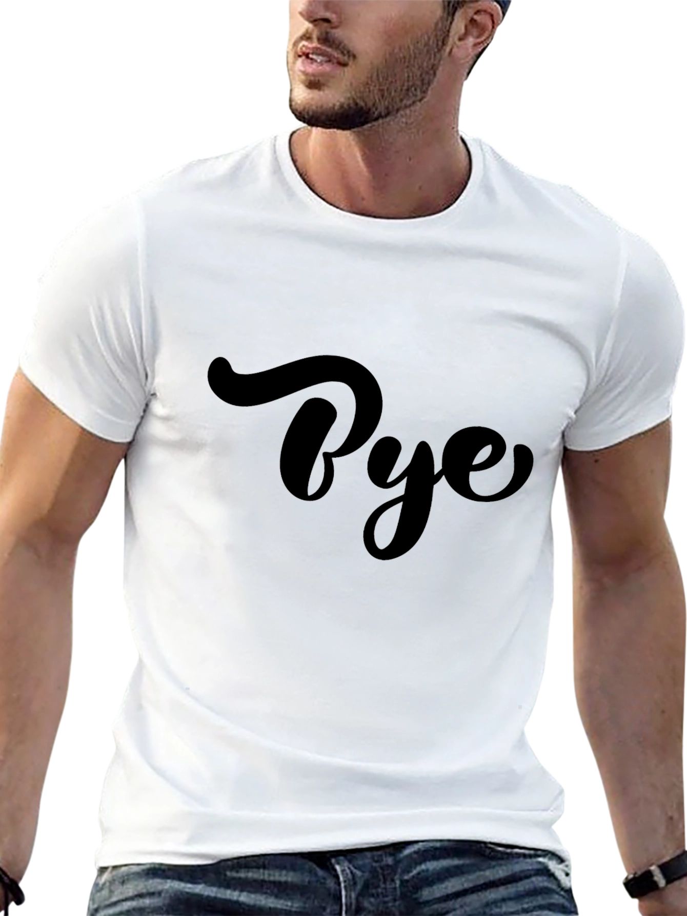 Bye Graphic T-Shirt - Casual Short Sleeve Tee