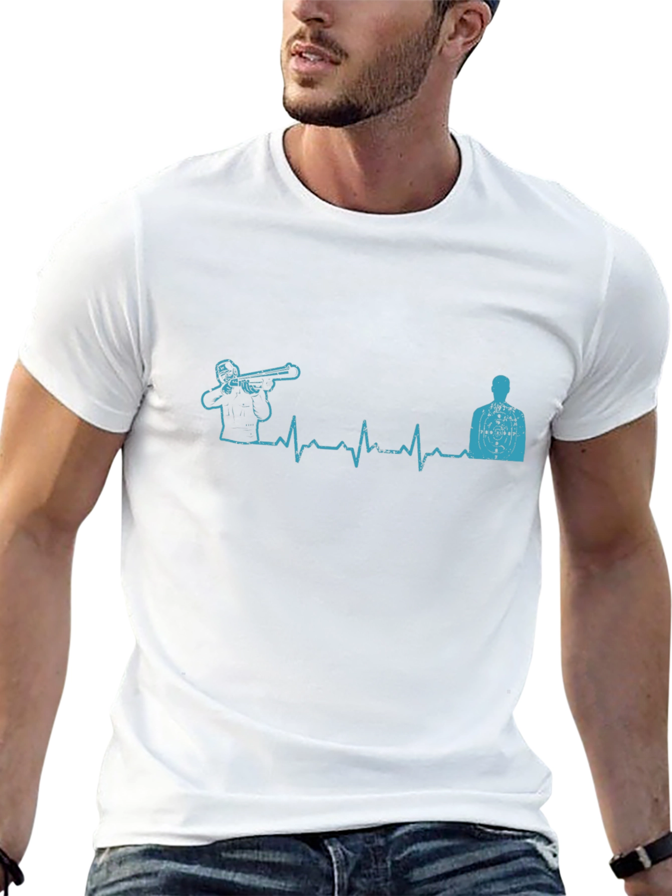 Shooting Heartbeat T-Shirt - Target Practice Tee