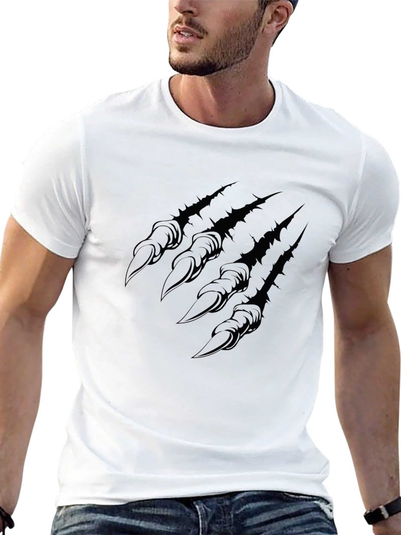 Claw Scratch Graphic Print T-Shirt