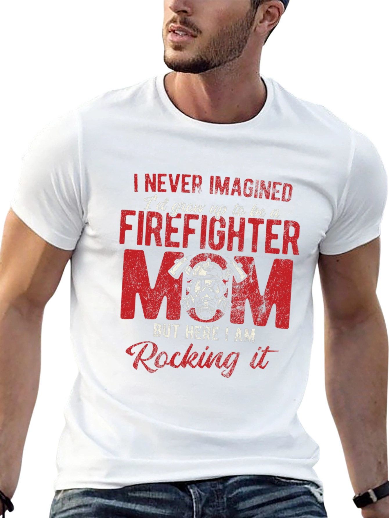 Firefighter Mom Graphic T-Shirt - Unisex