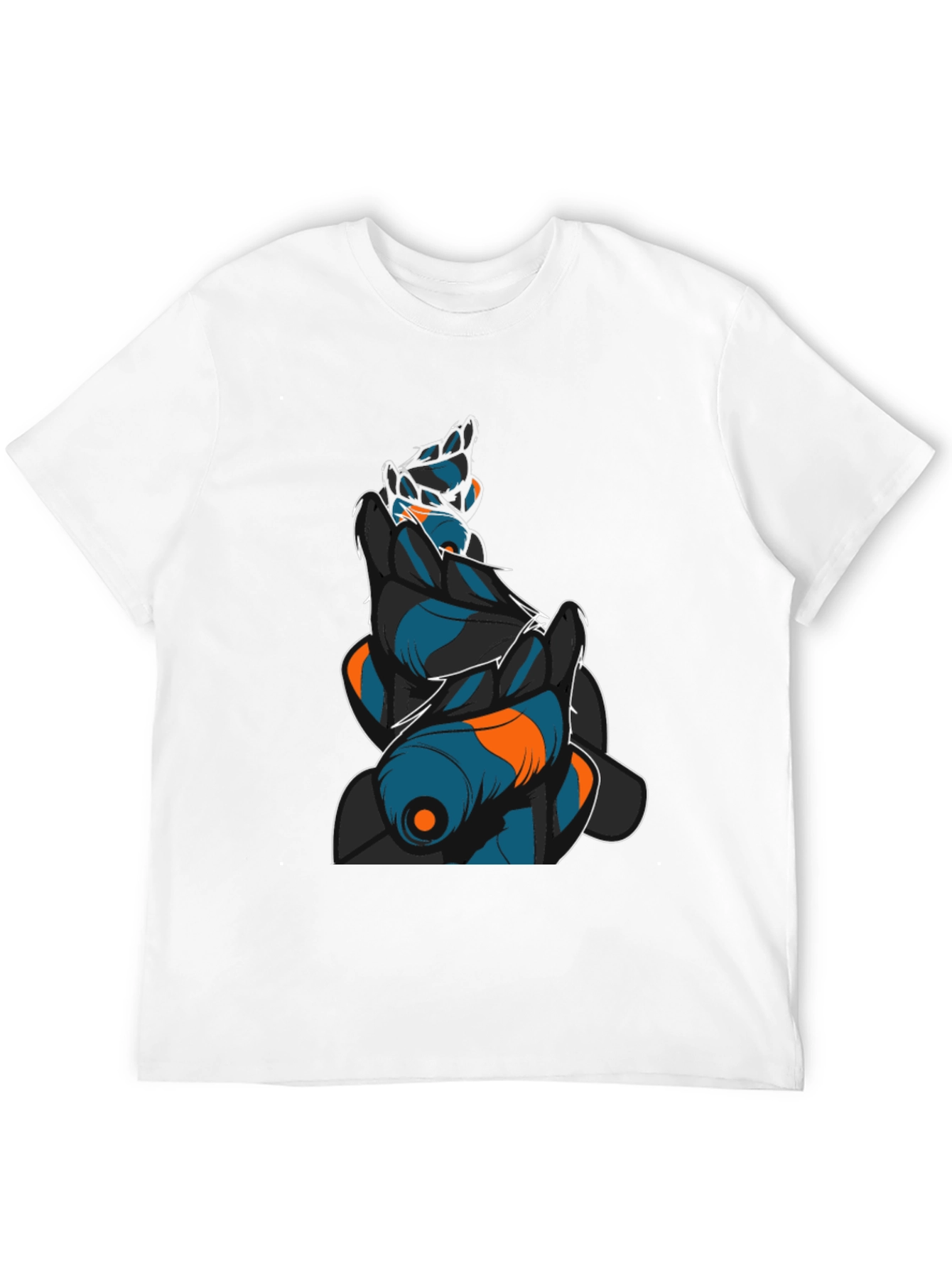 Abstract Graphic Print Black T-Shirt