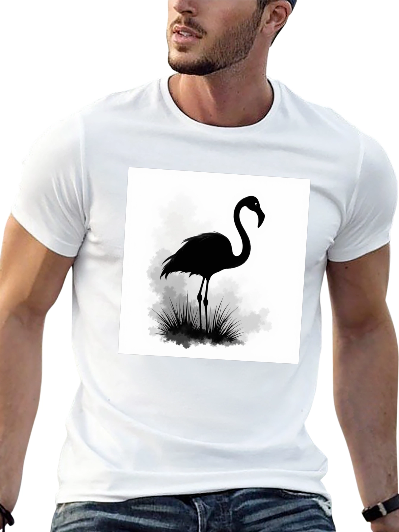 Black Flamingo Graphic T-Shirt