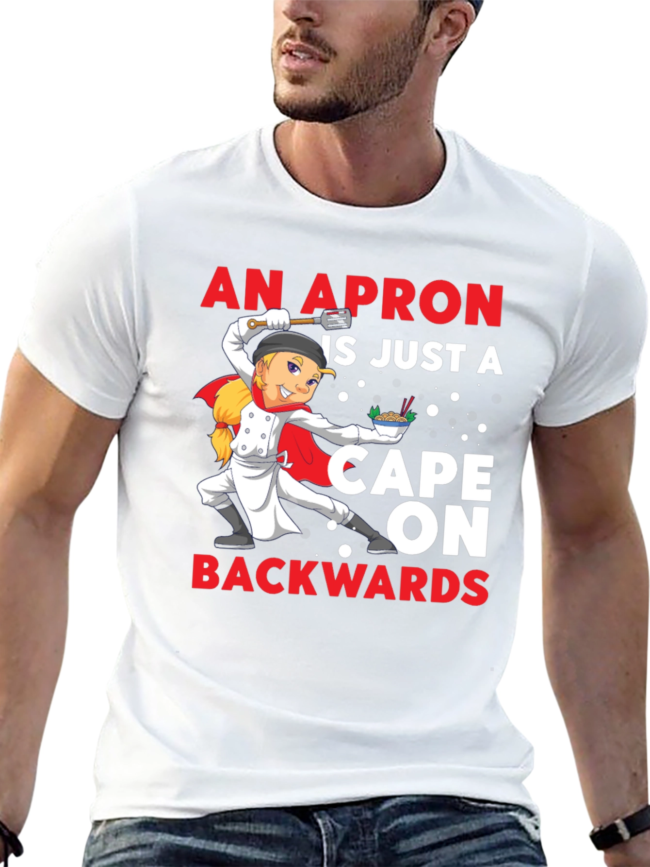 Apron Cape Backwards Graphic T-Shirt