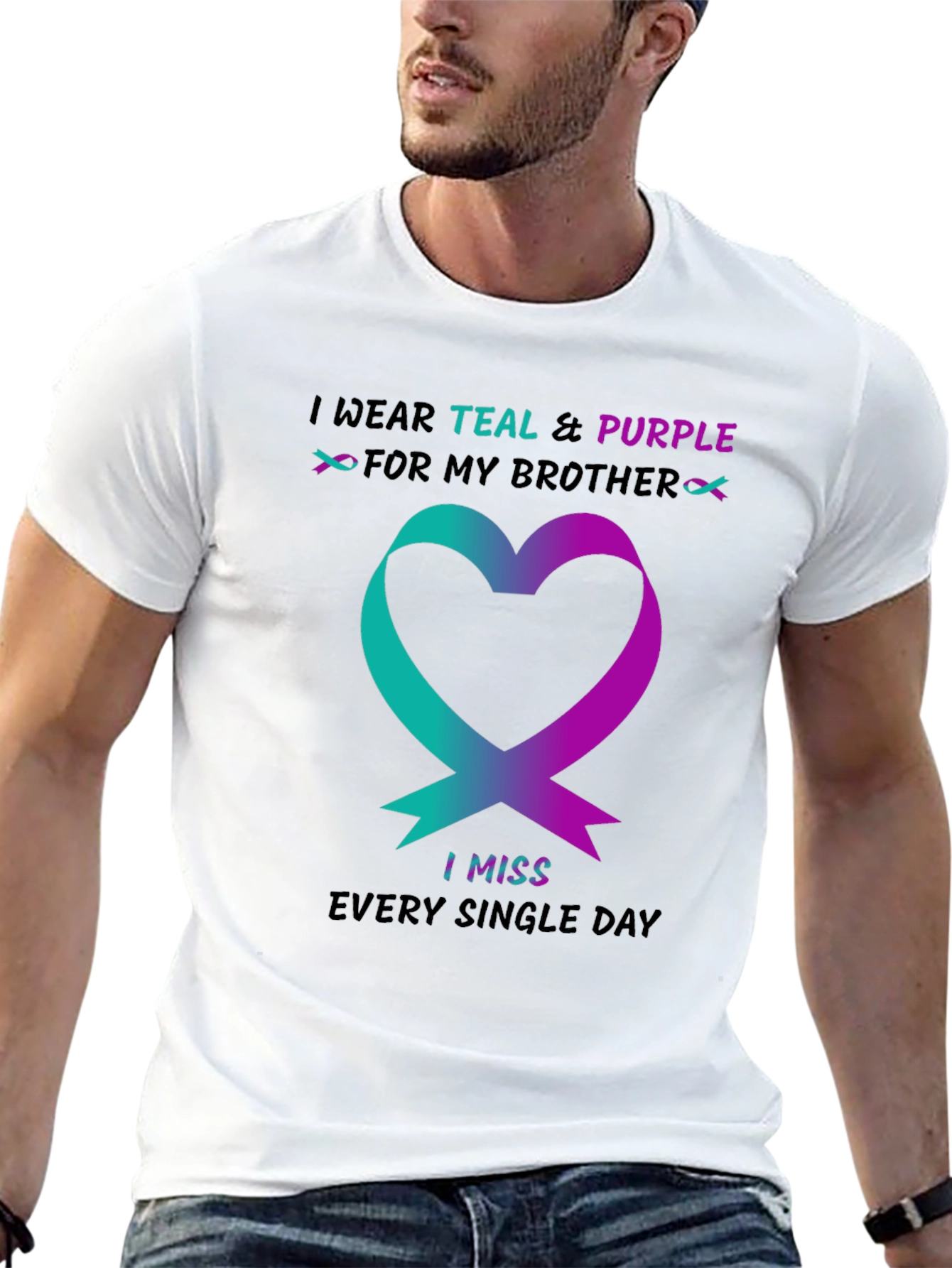 Teal & Purple Brother Remembrance T-Shirt