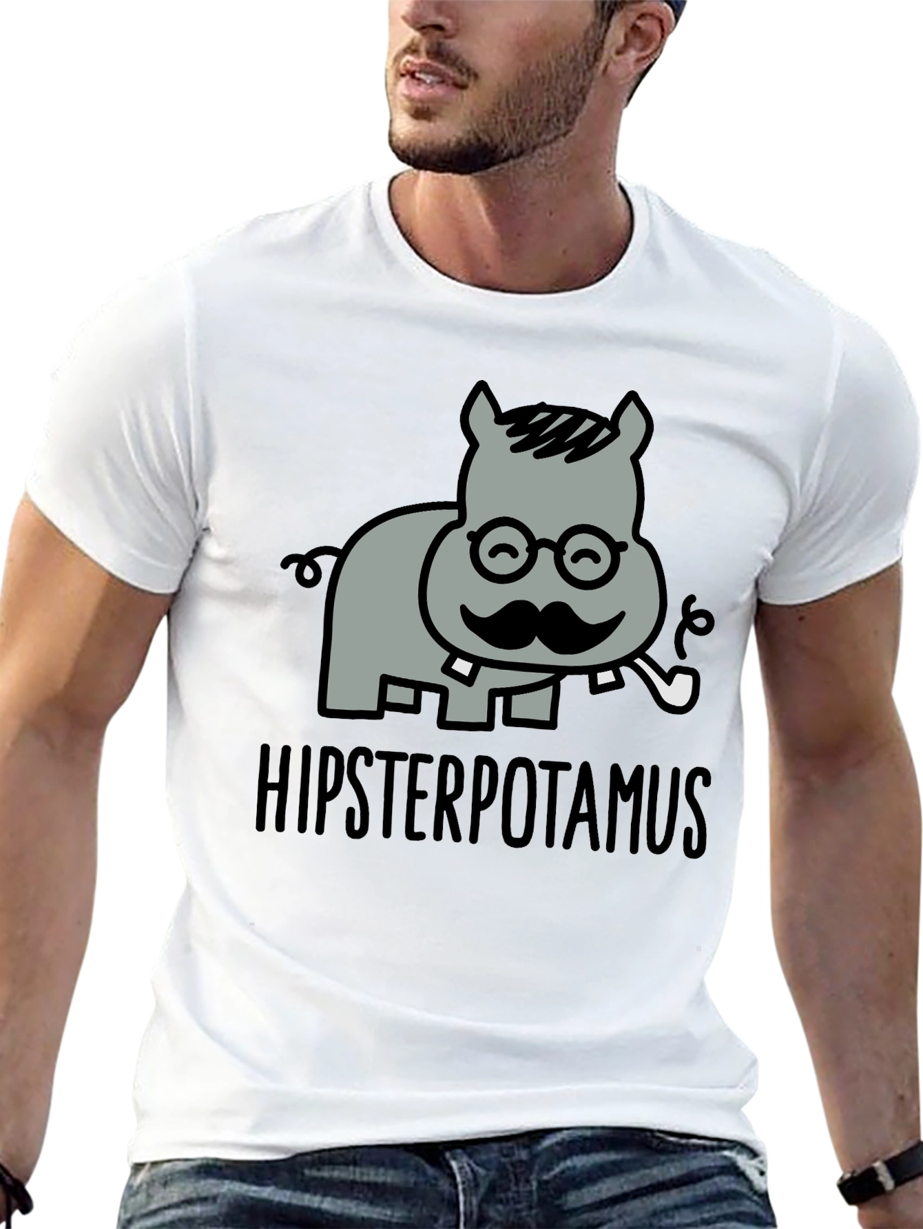 Hipsterpotamus Graphic T-Shirt