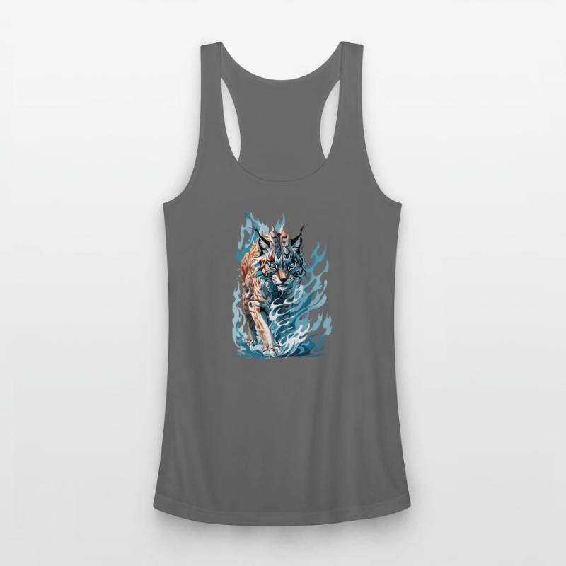Majestic Lynx in Blue Flames