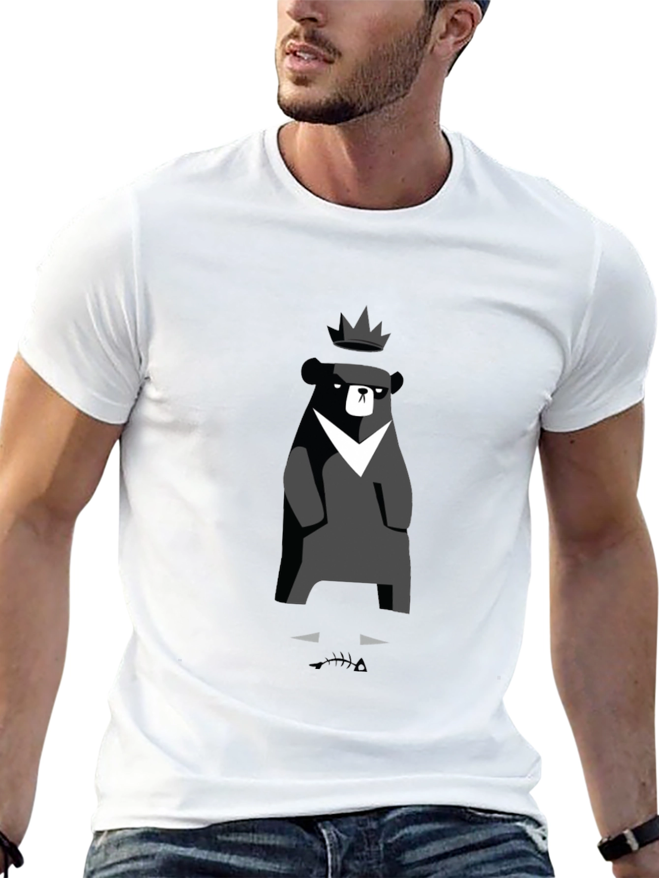 King Bear Graphic Tee - Modern Style