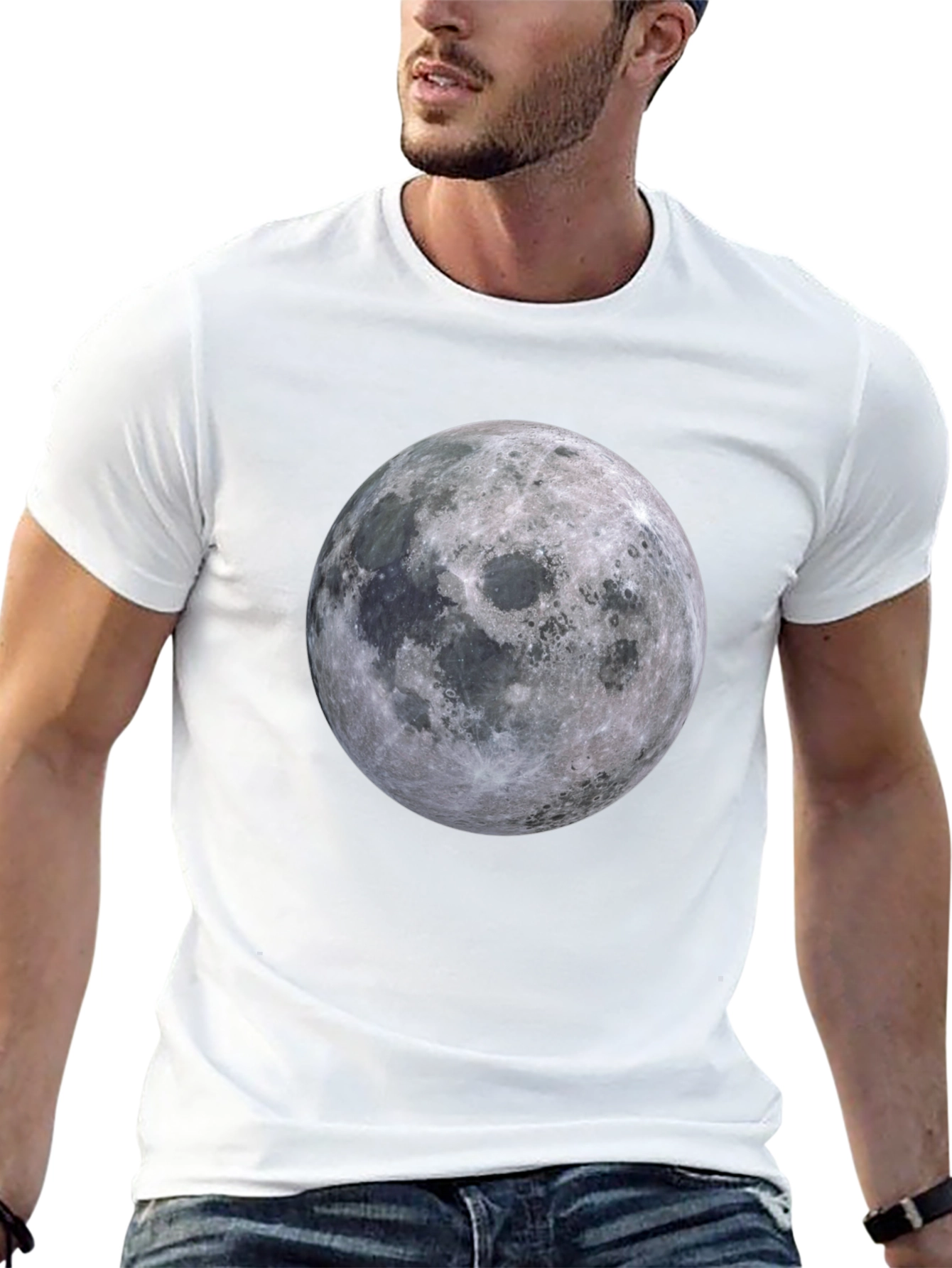 Lunar Graphic T-Shirt - Black Cotton Blend