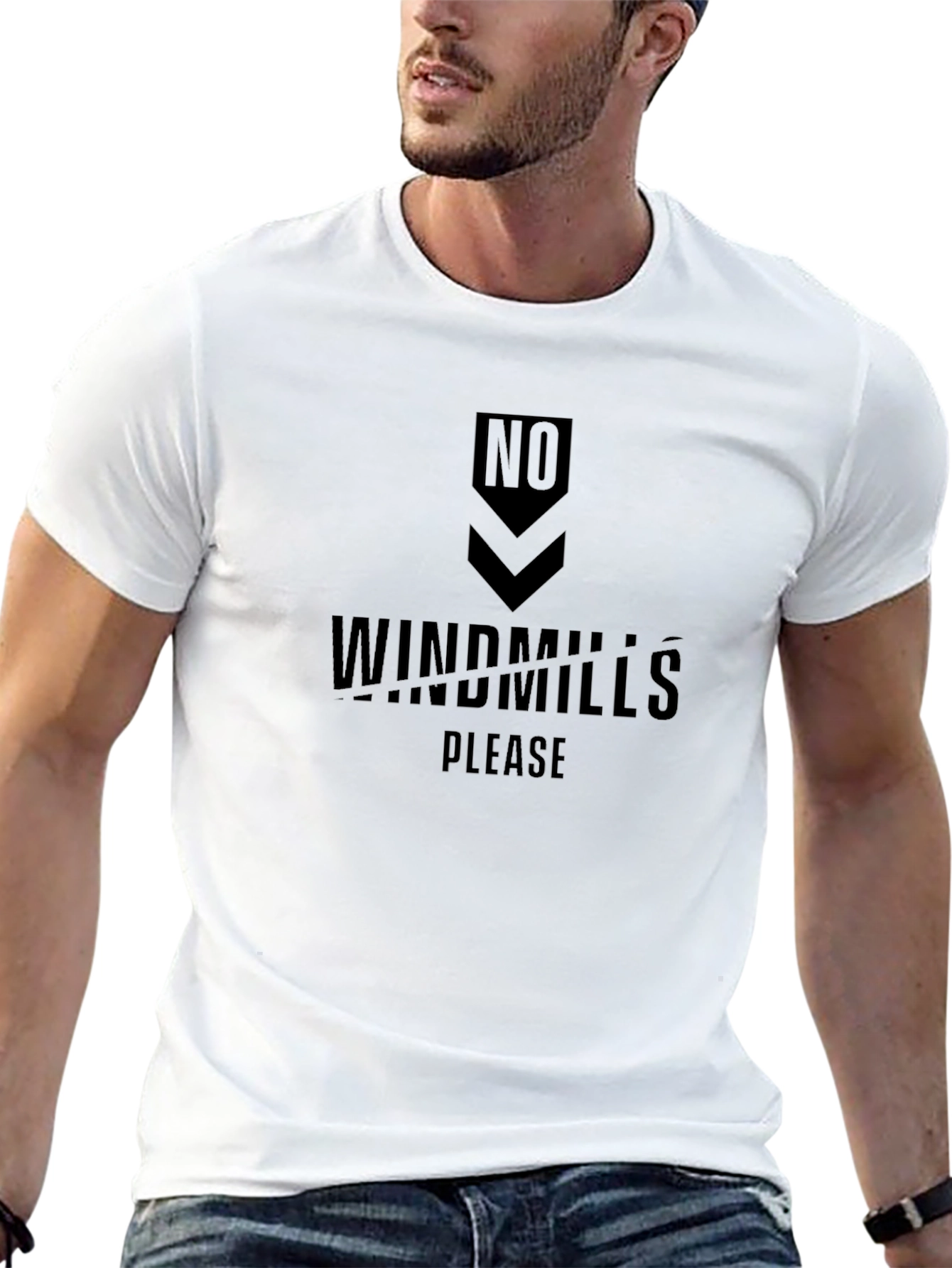 No Windmills Please Graphic Tee - Soft Cotton