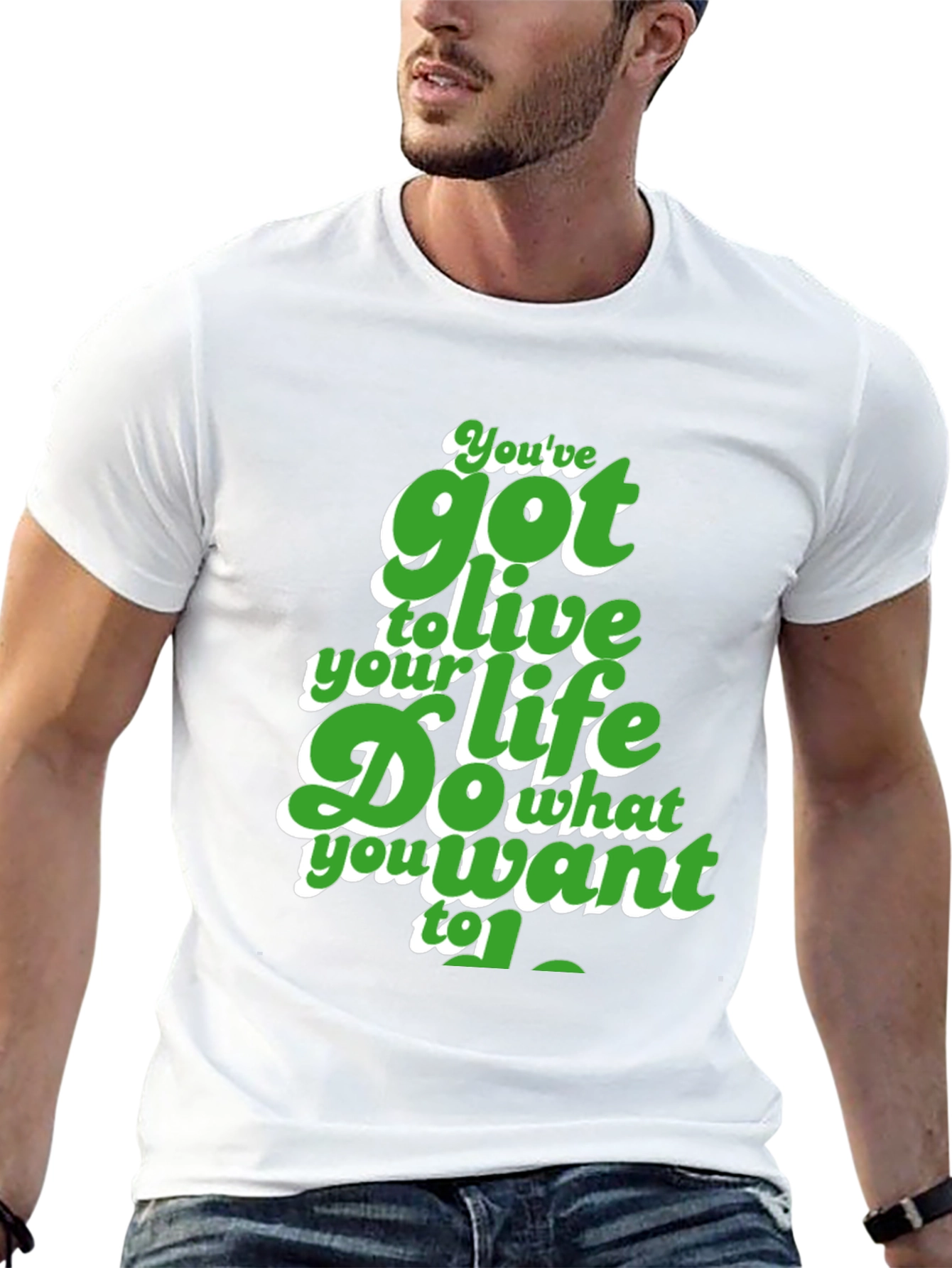Motivational Graphic Tee - Live Your Life T-Shirt