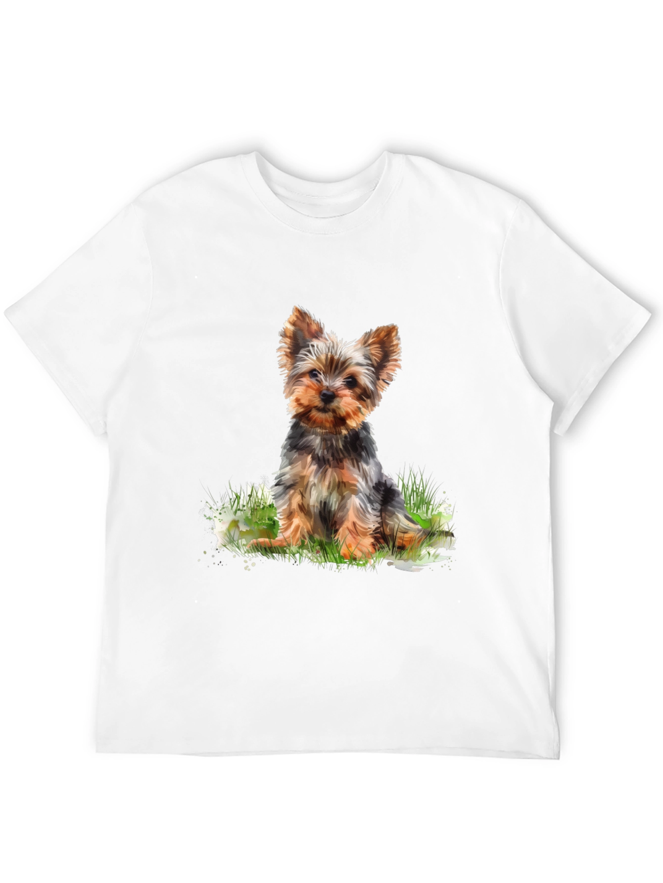 Yorkie Dog Print T-Shirt - Cute Puppy Tee