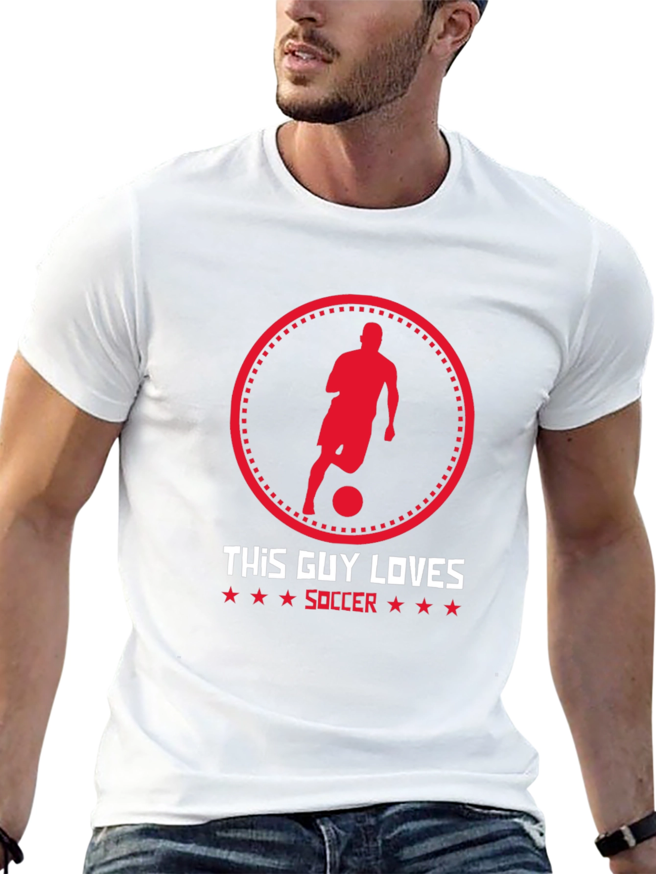 Soccer Lover Graphic T-Shirt - Black