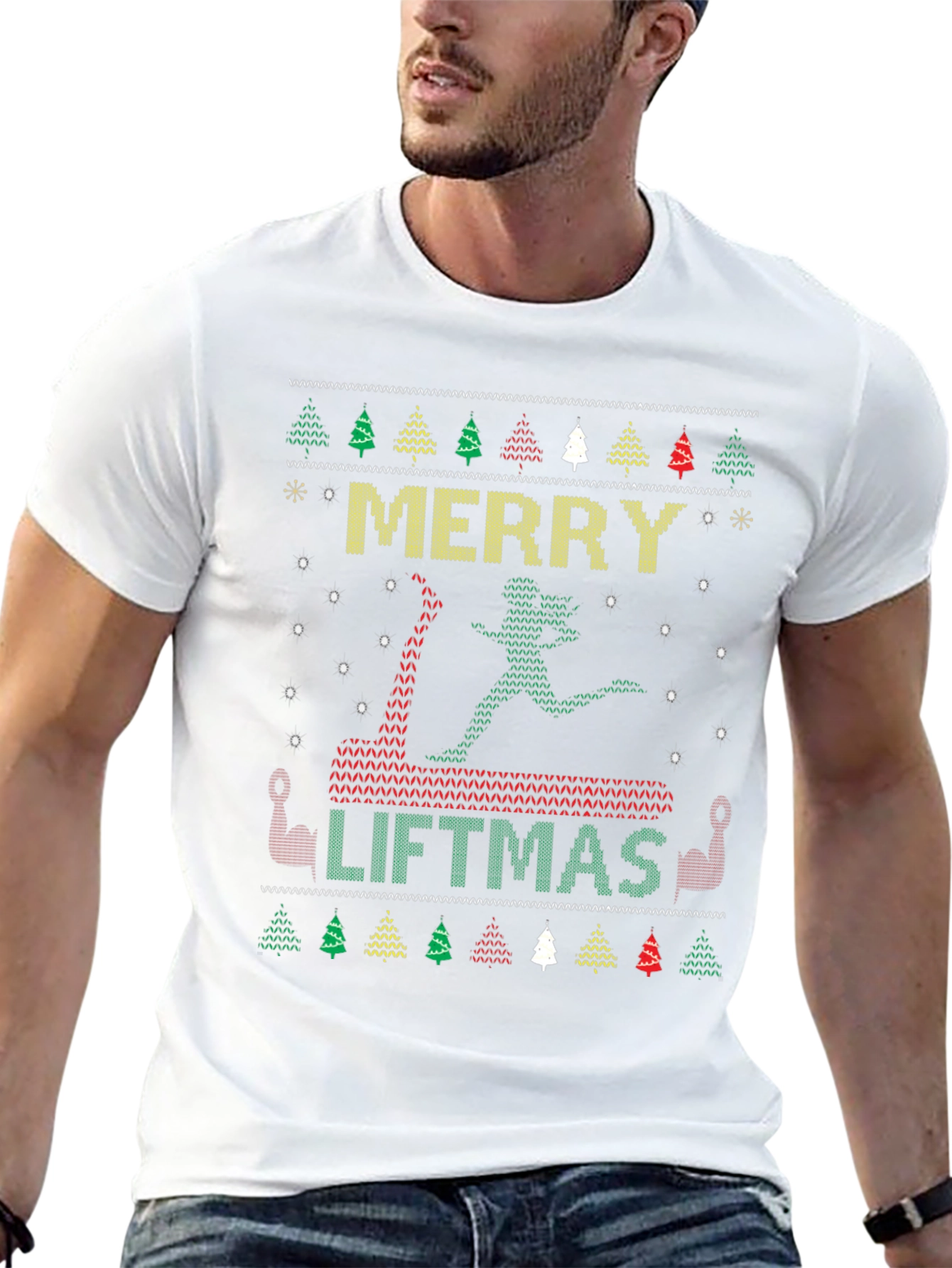Merry Liftmas Ugly Christmas Sweater T-Shirt