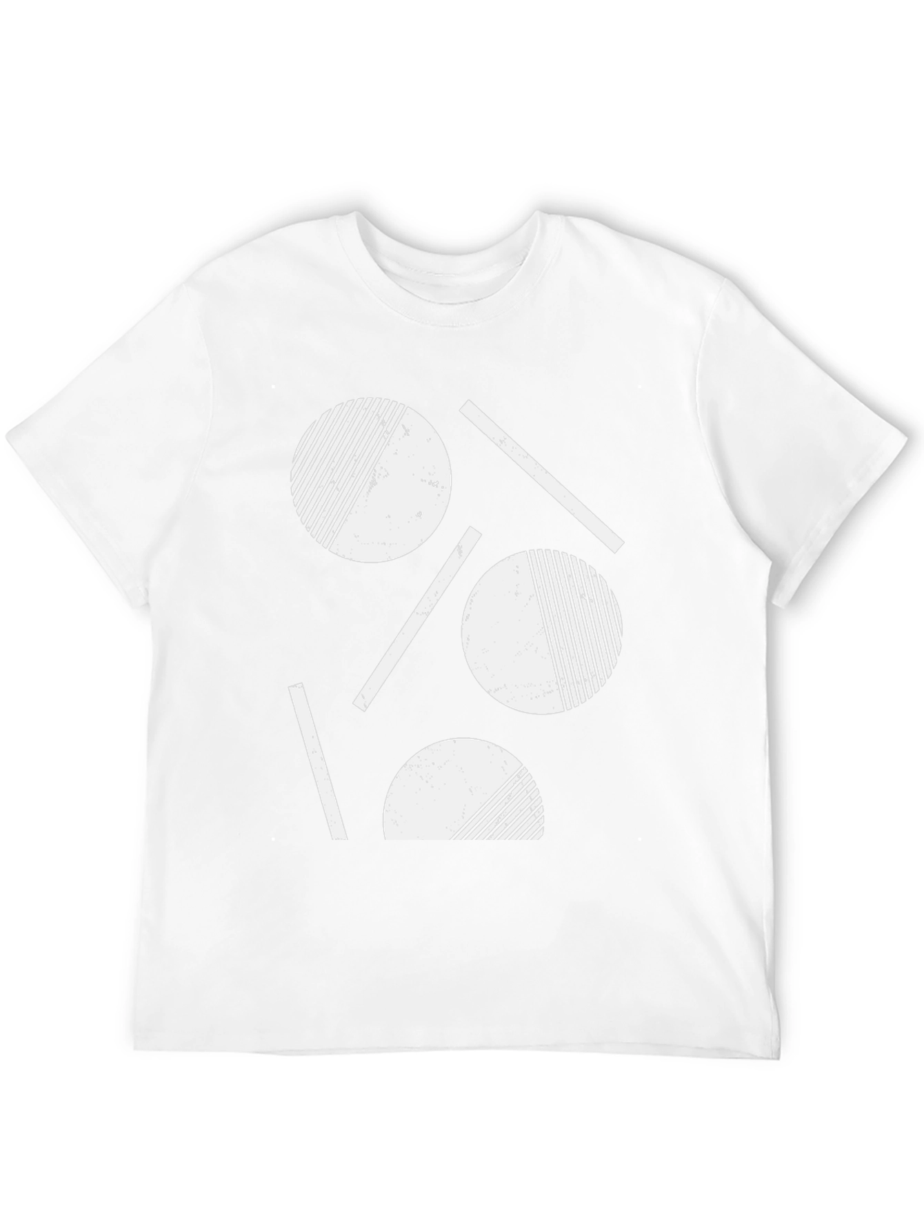 Abstract Geometric Graphic Tee - Black Cotton Blend