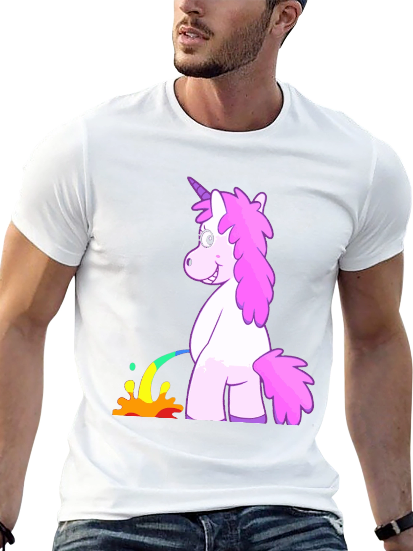 Unicorn Rainbow Pissing Graphic Tee