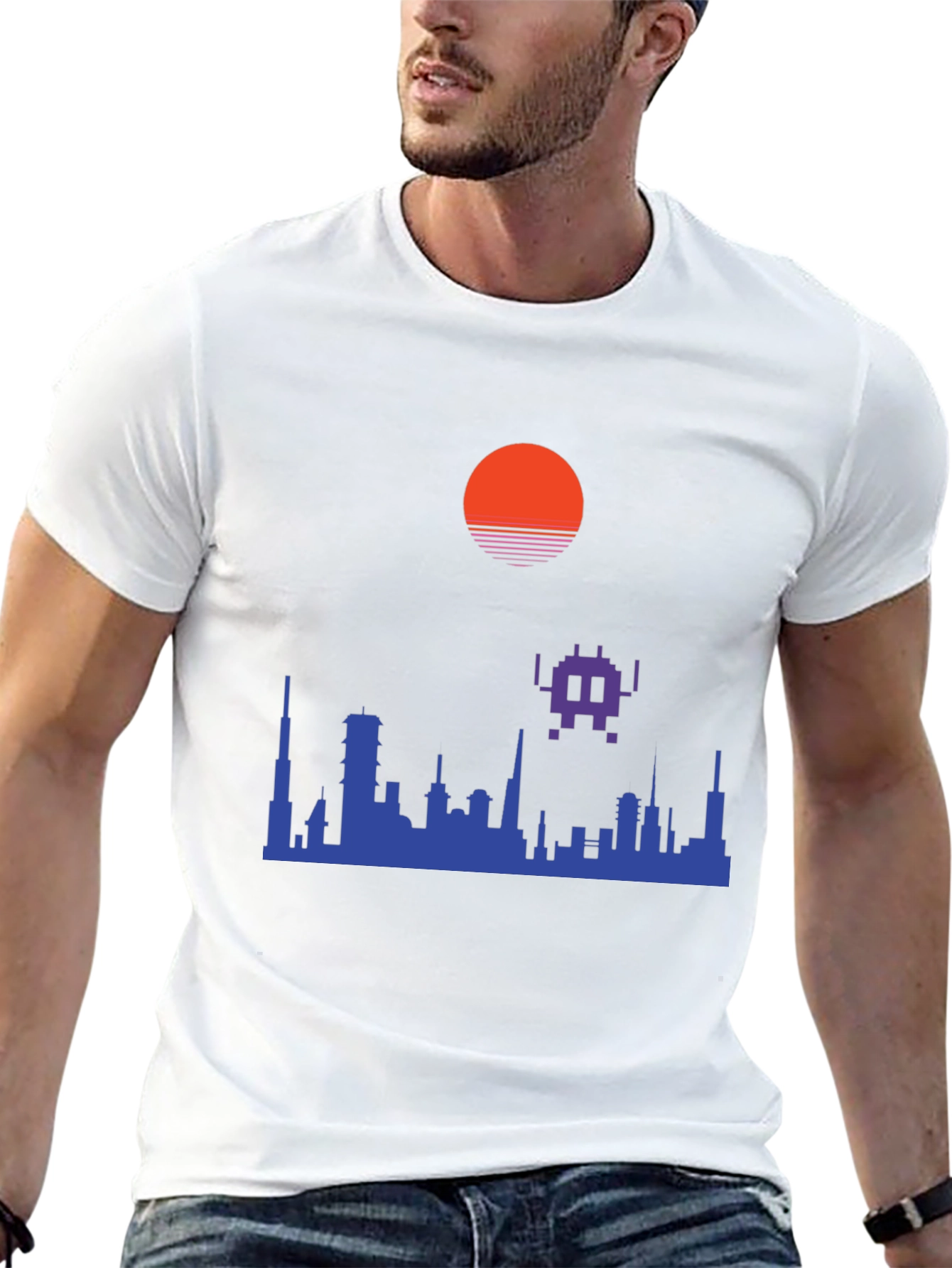 Retro Cityscape Graphic Tee