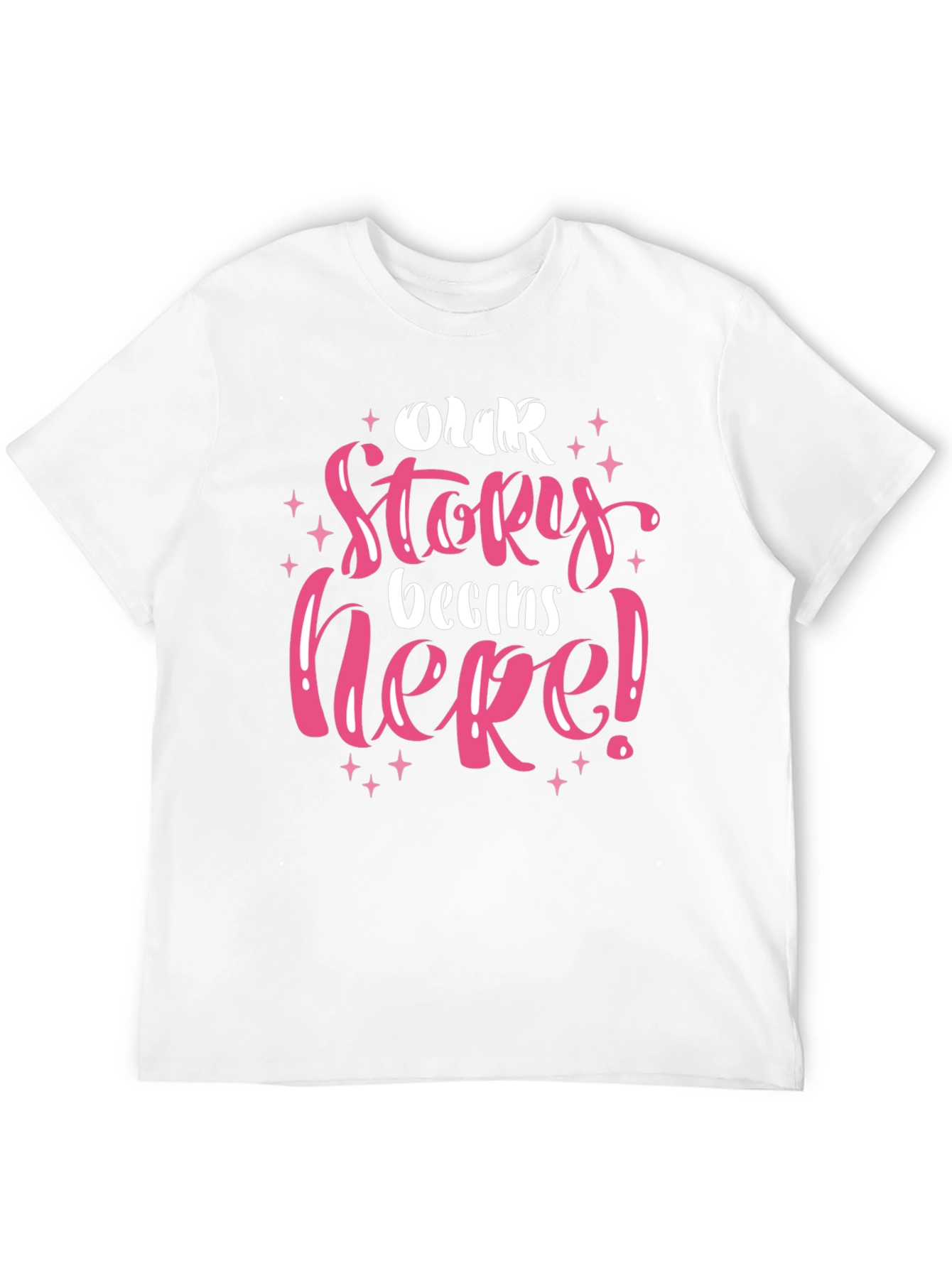 Our Story Begins Here Black Graphic Tee