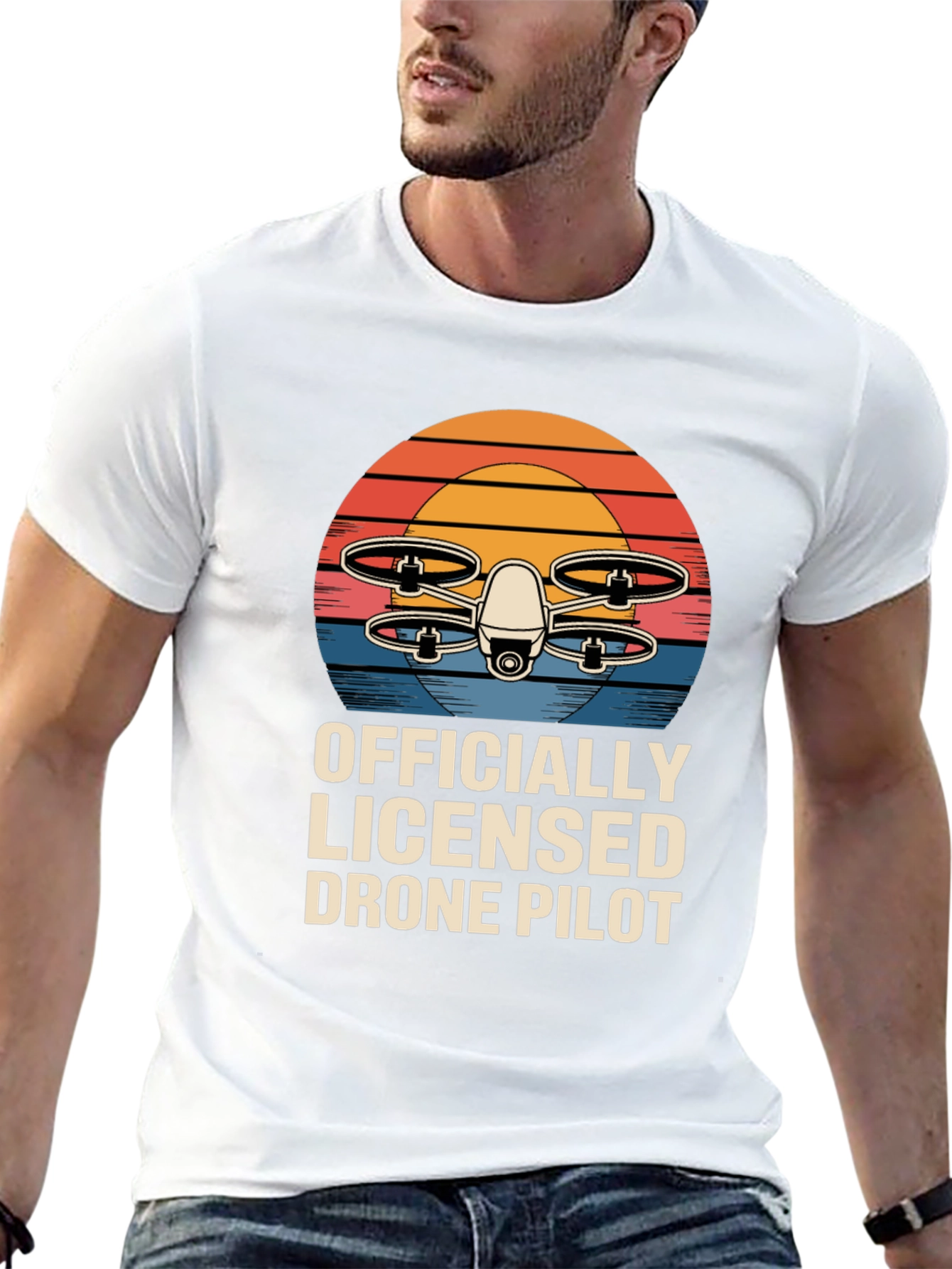 Officially Licensed Drone Pilot T-Shirt Retro Design
