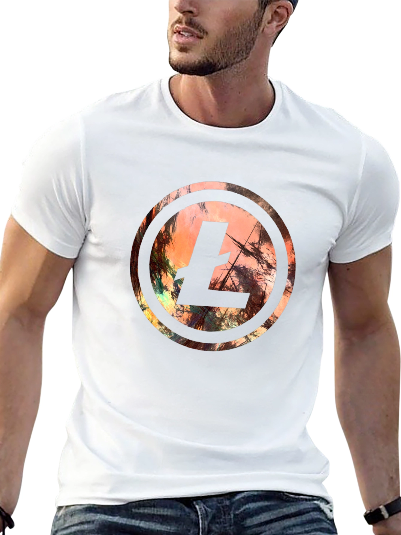 Abstract Litecoin Symbol Graphic Tee