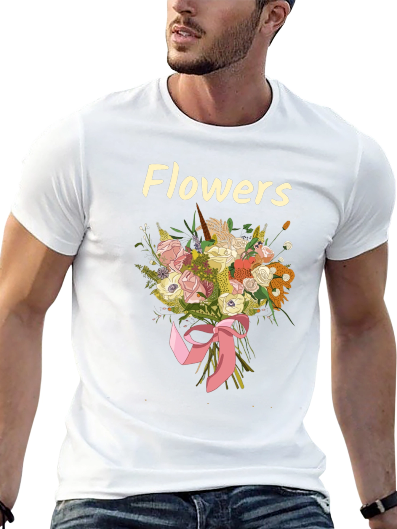 Floral Bouquet T-Shirt - Stylish Graphic Tee