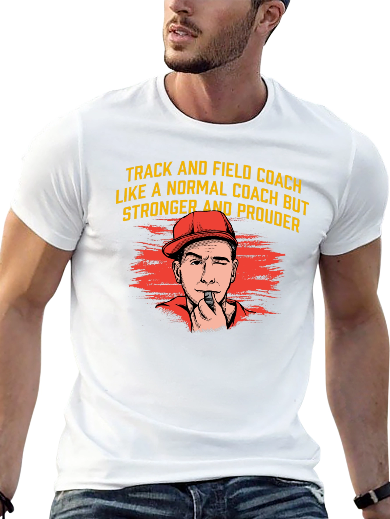 Track and Field Coach Graphic T-Shirt