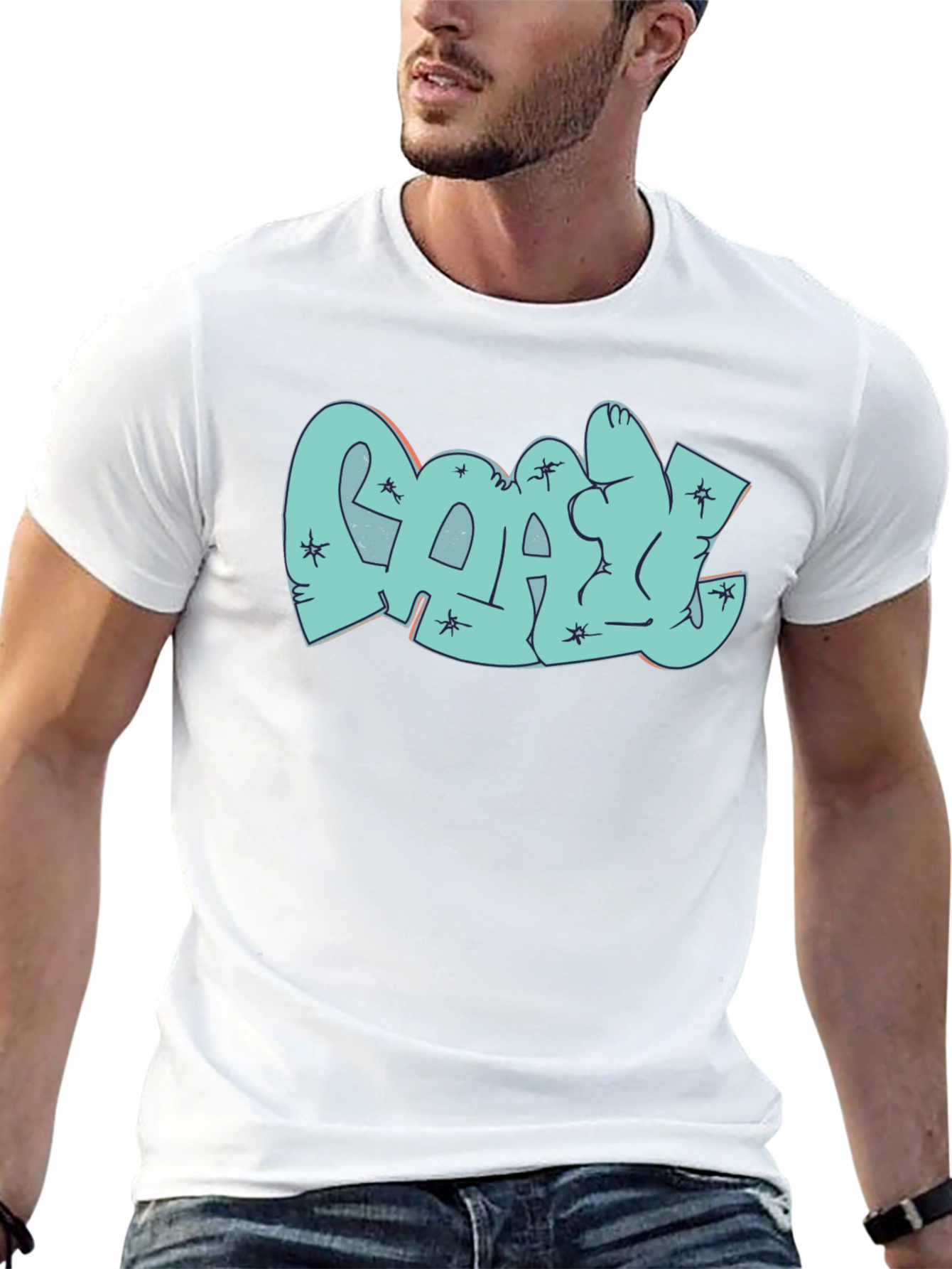 Cool Graphic Print Black T-Shirt
