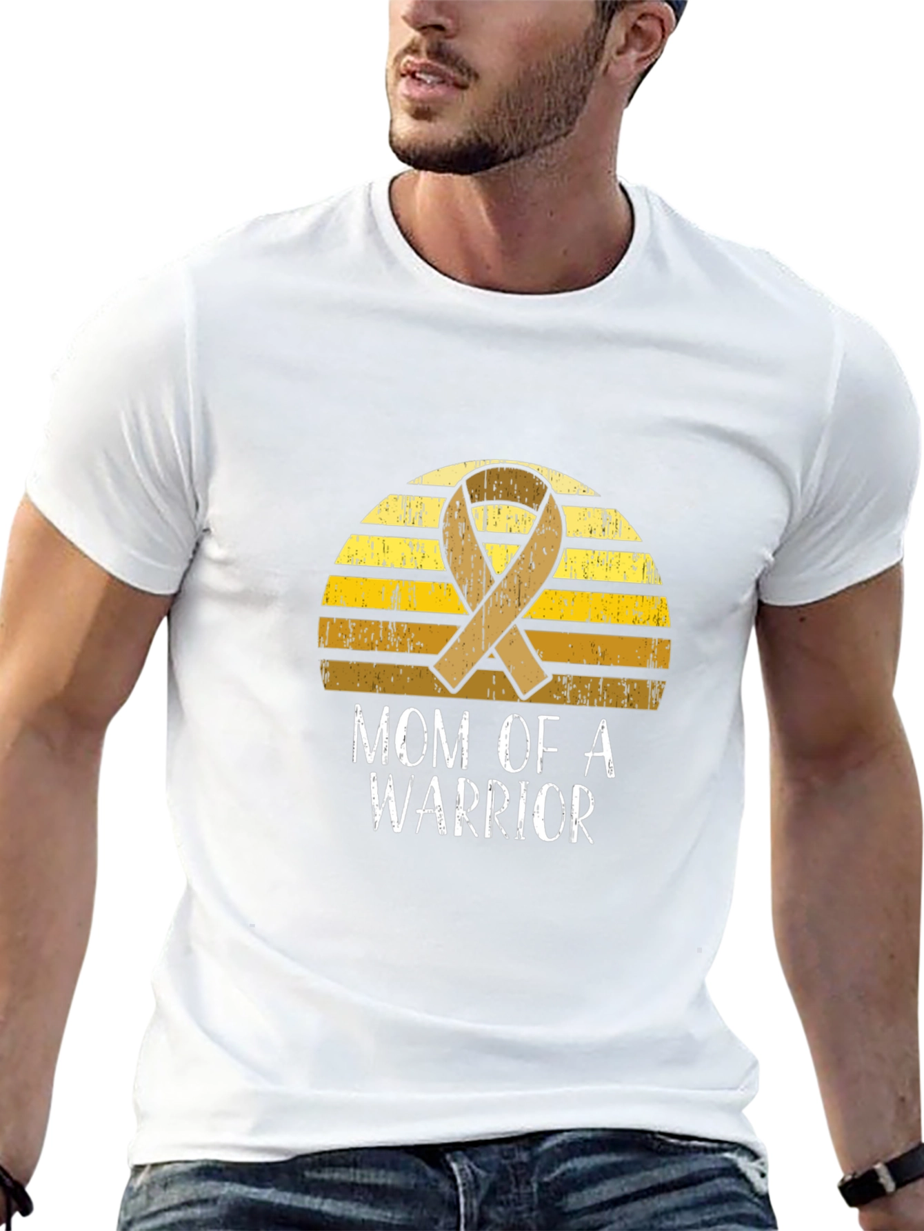 Mom of a Warrior Awareness Ribbon Graphic T-Shirt