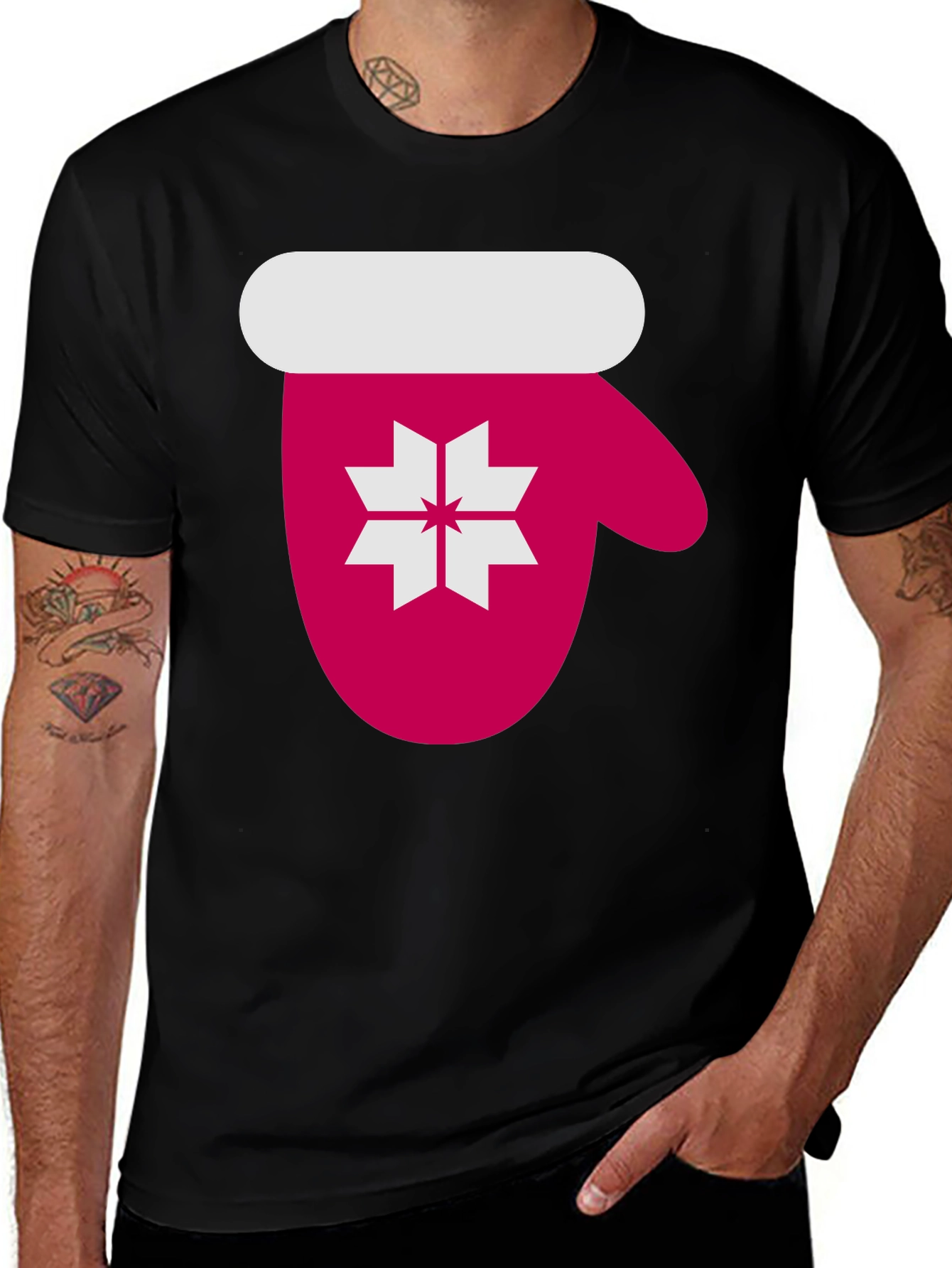 Festive Mitten Graphic Tee - Holiday Cheer!