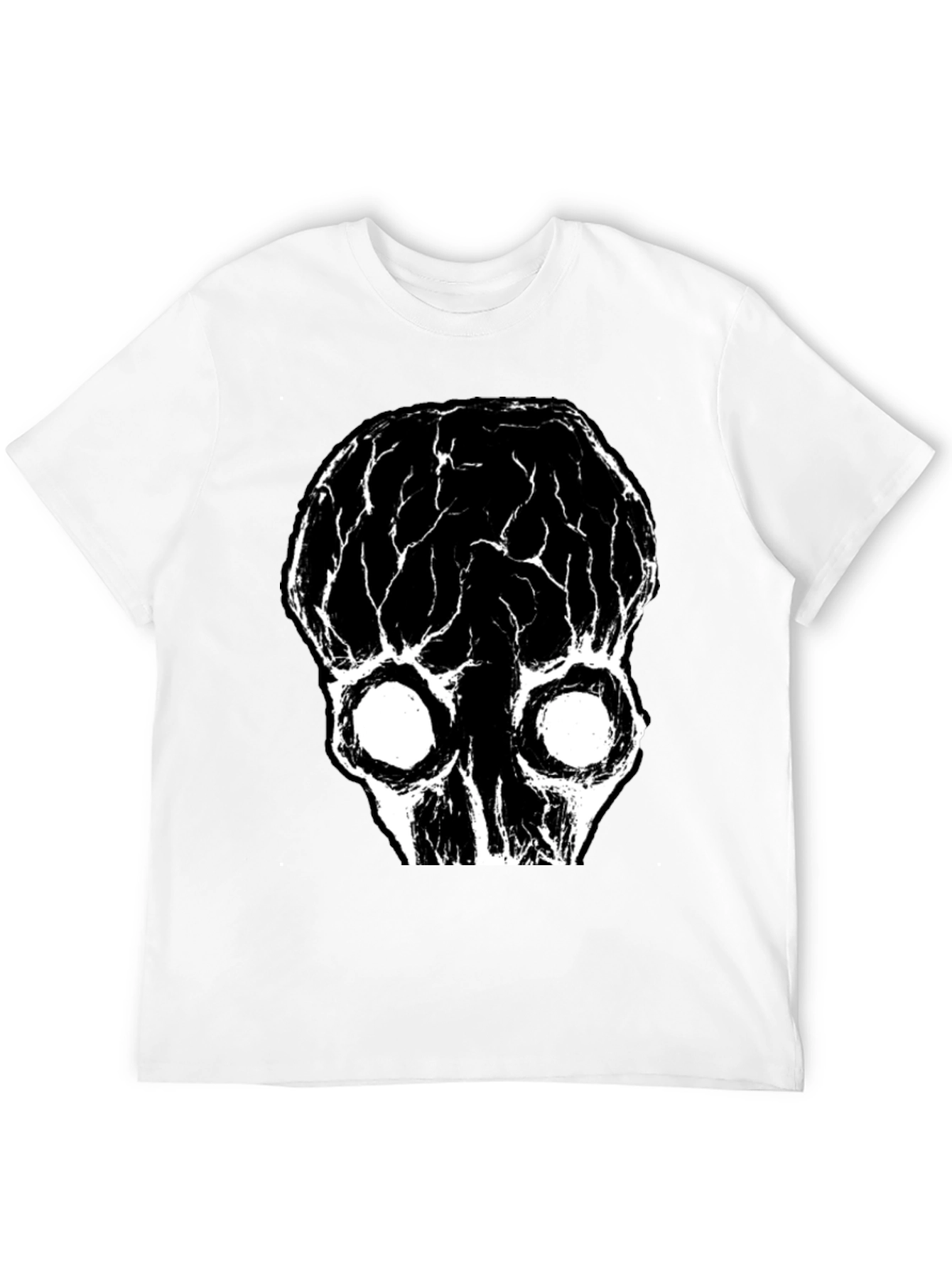 Skull Graphic Print T-Shirt - Black