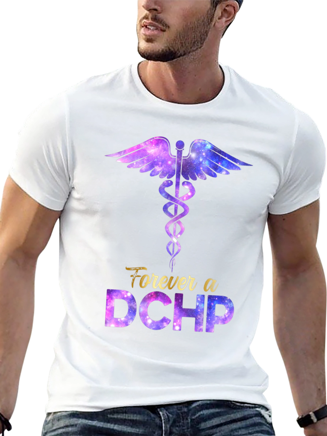 Forever a DCHP Galaxy Print T-Shirt