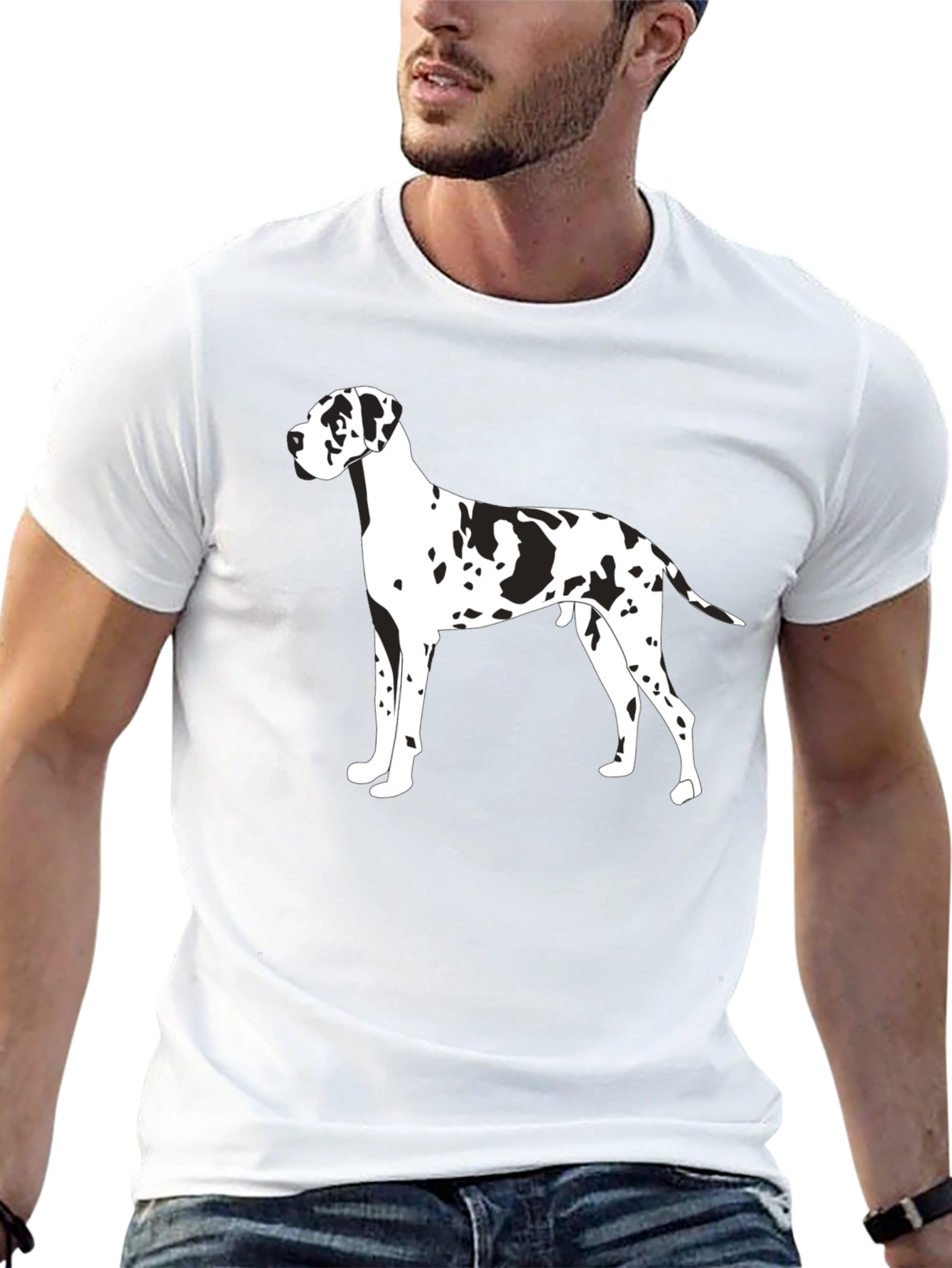 Great Dane Dog Graphic Tee - Black T-Shirt