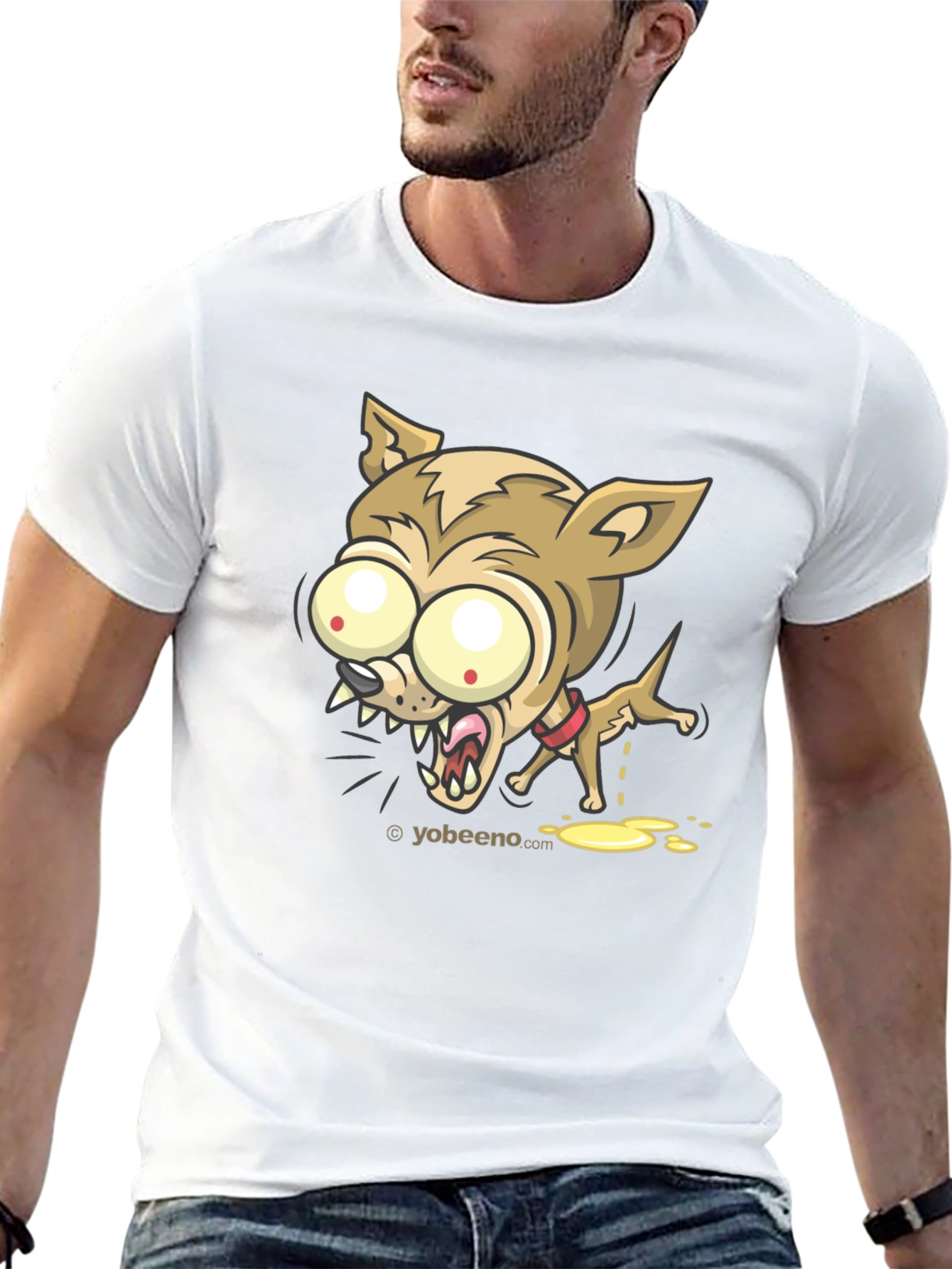Cartoon Chihuahua Graphic Tee - Black Unisex Shirt
