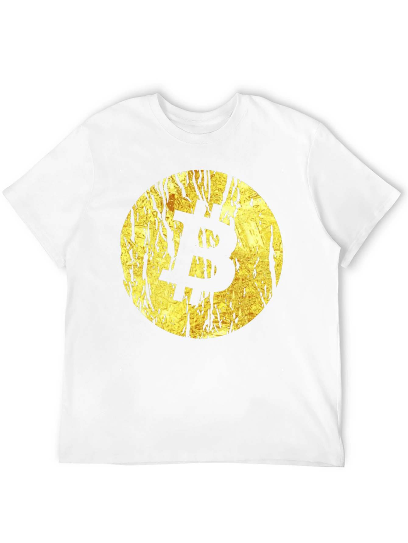 Bitcoin Gold Foil Graphic Black T-Shirt