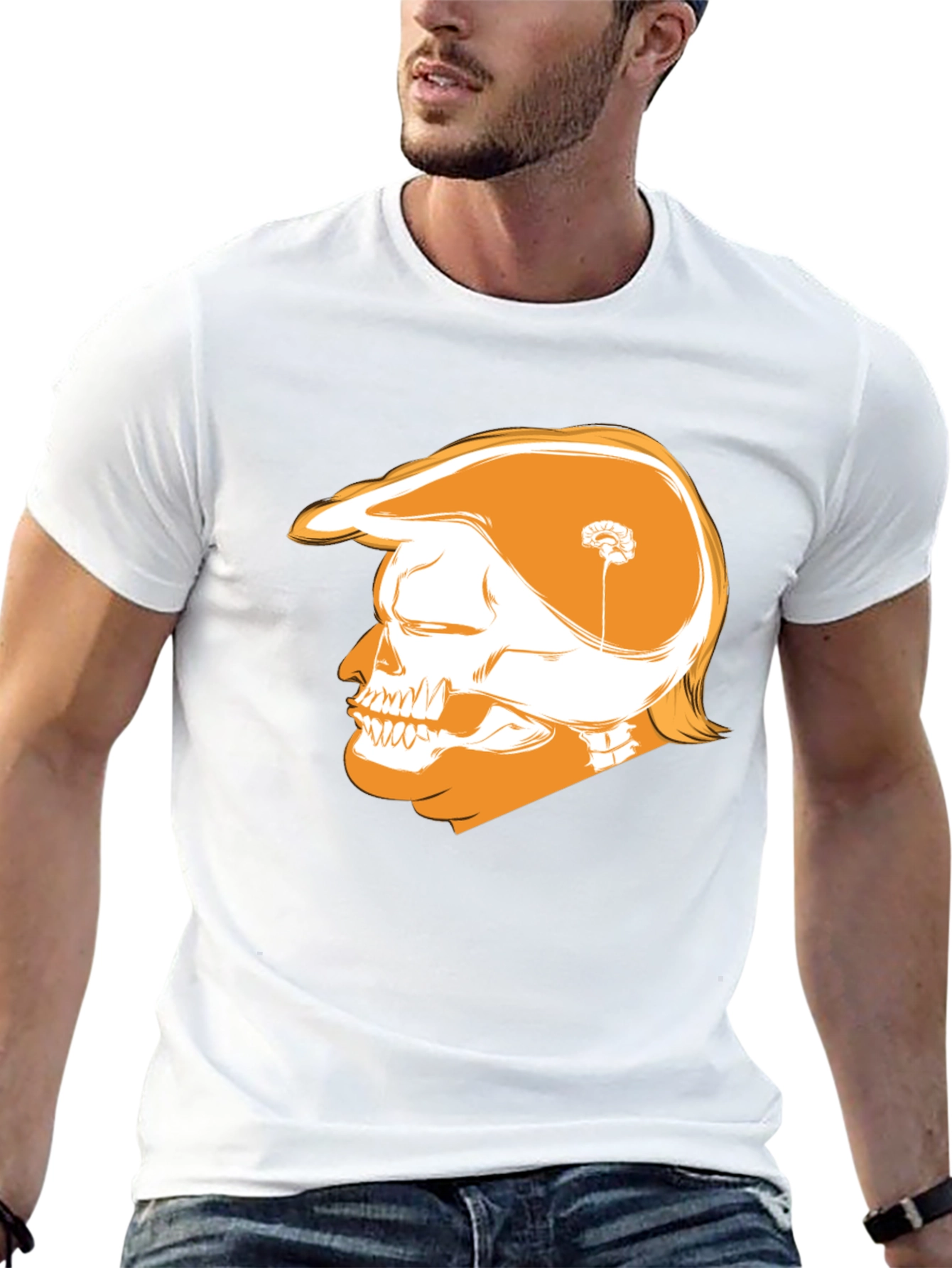 Political Satire Skeleton Head T-Shirt