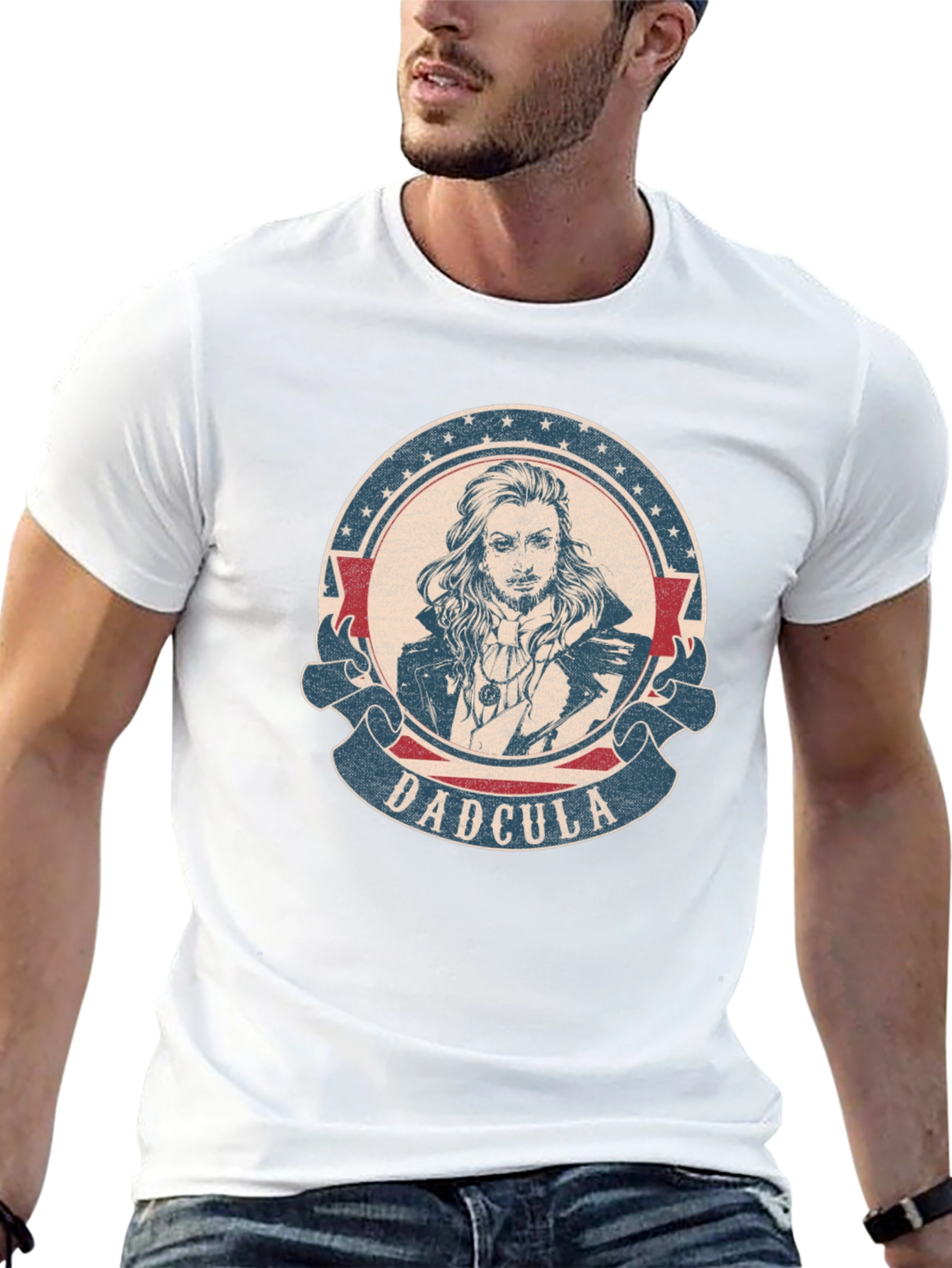 Dadcula Graphic Tee - Fathers Day Dracula Shirt