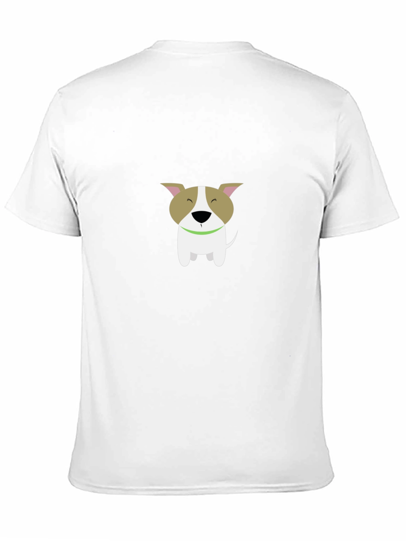 Cute Dog Graphic Black T-Shirt - Mens Casual Tee