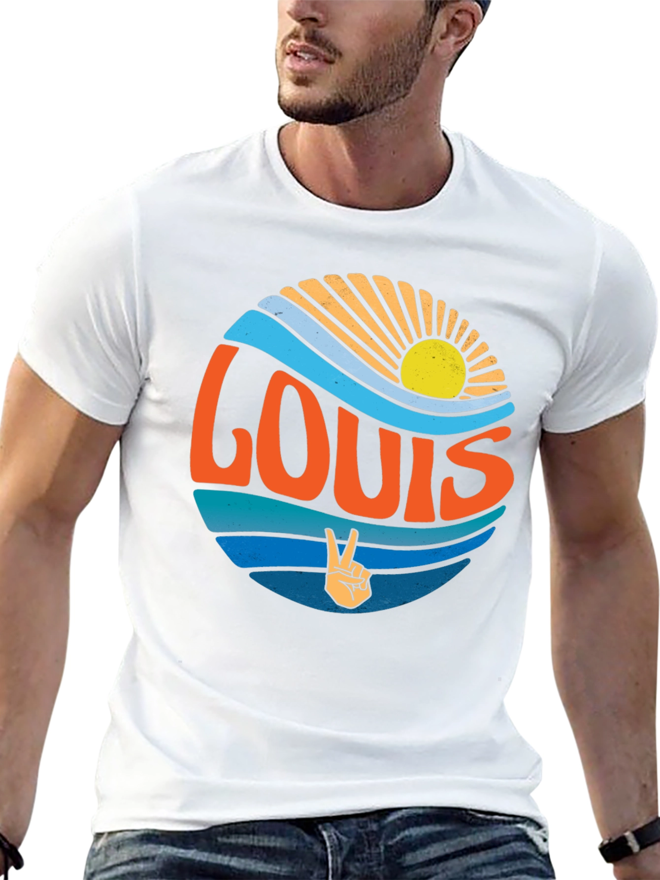 Retro LOUIS Peace Sign T-Shirt