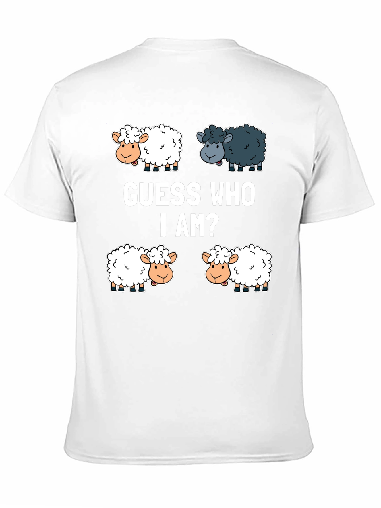 Guess Who I Am? Sheep Graphic T-Shirt