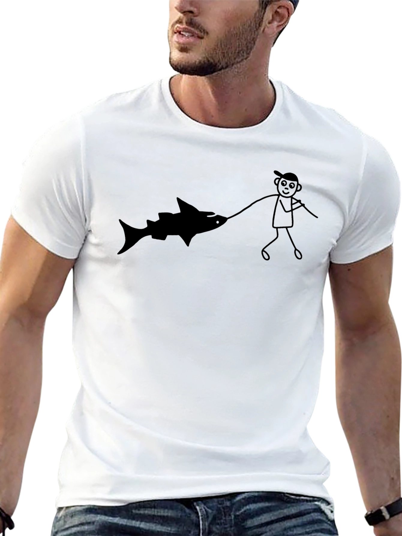Shark Walker Novelty Graphic Tee - Mens