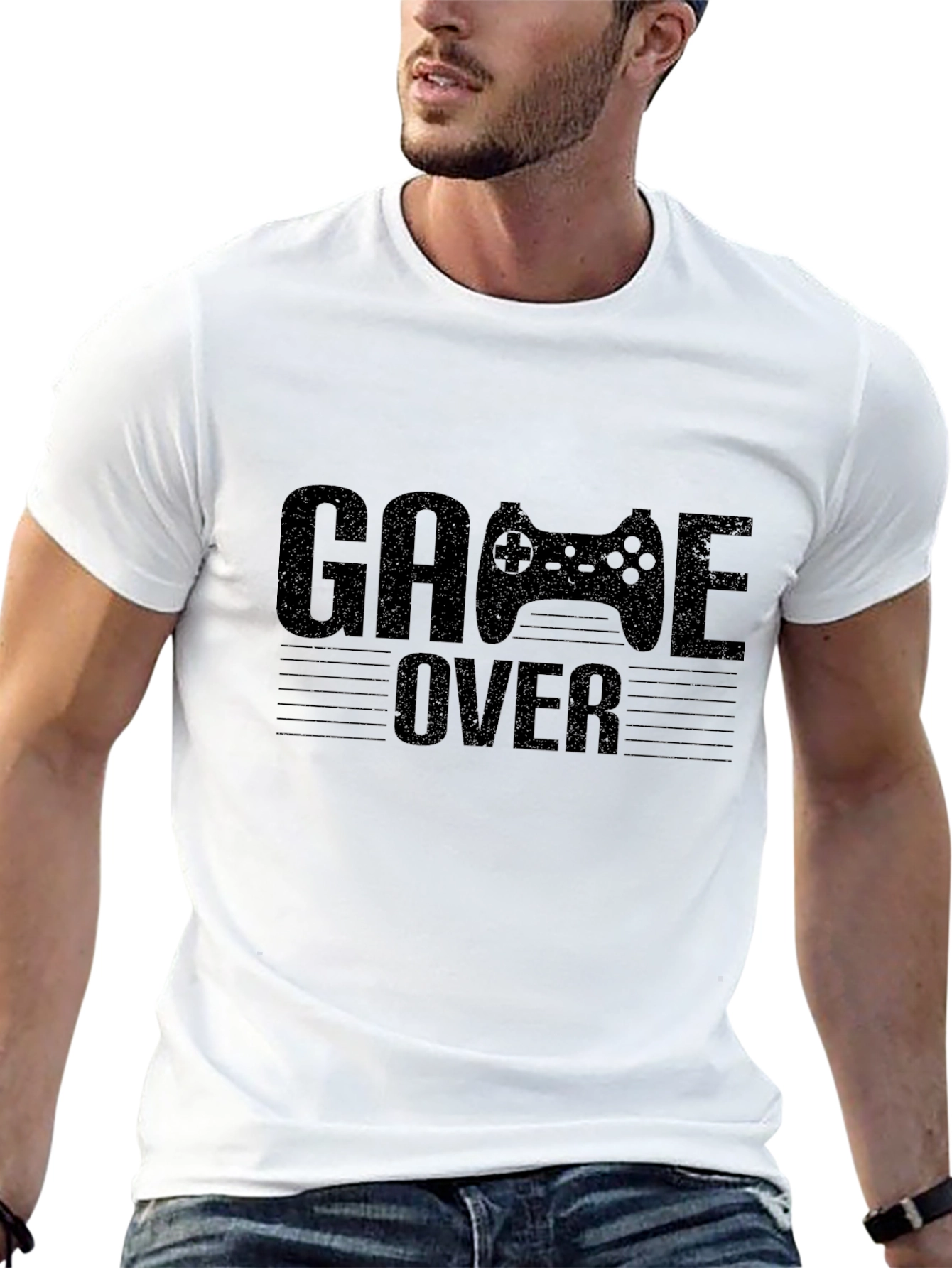 Game Over Controller Graphic Black T-Shirt