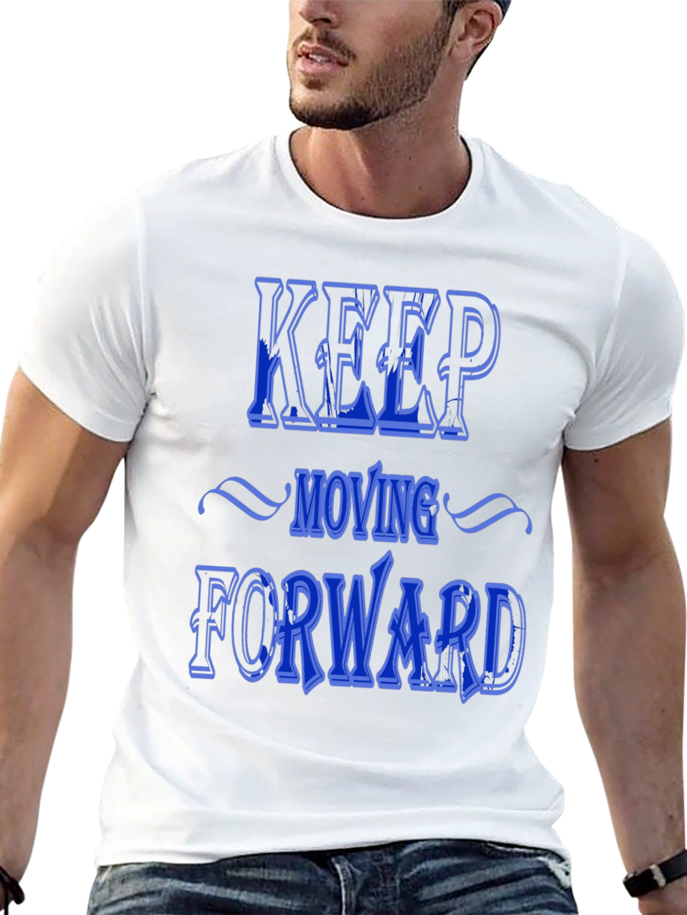 Keep Moving Forward Graphic Print T-Shirt