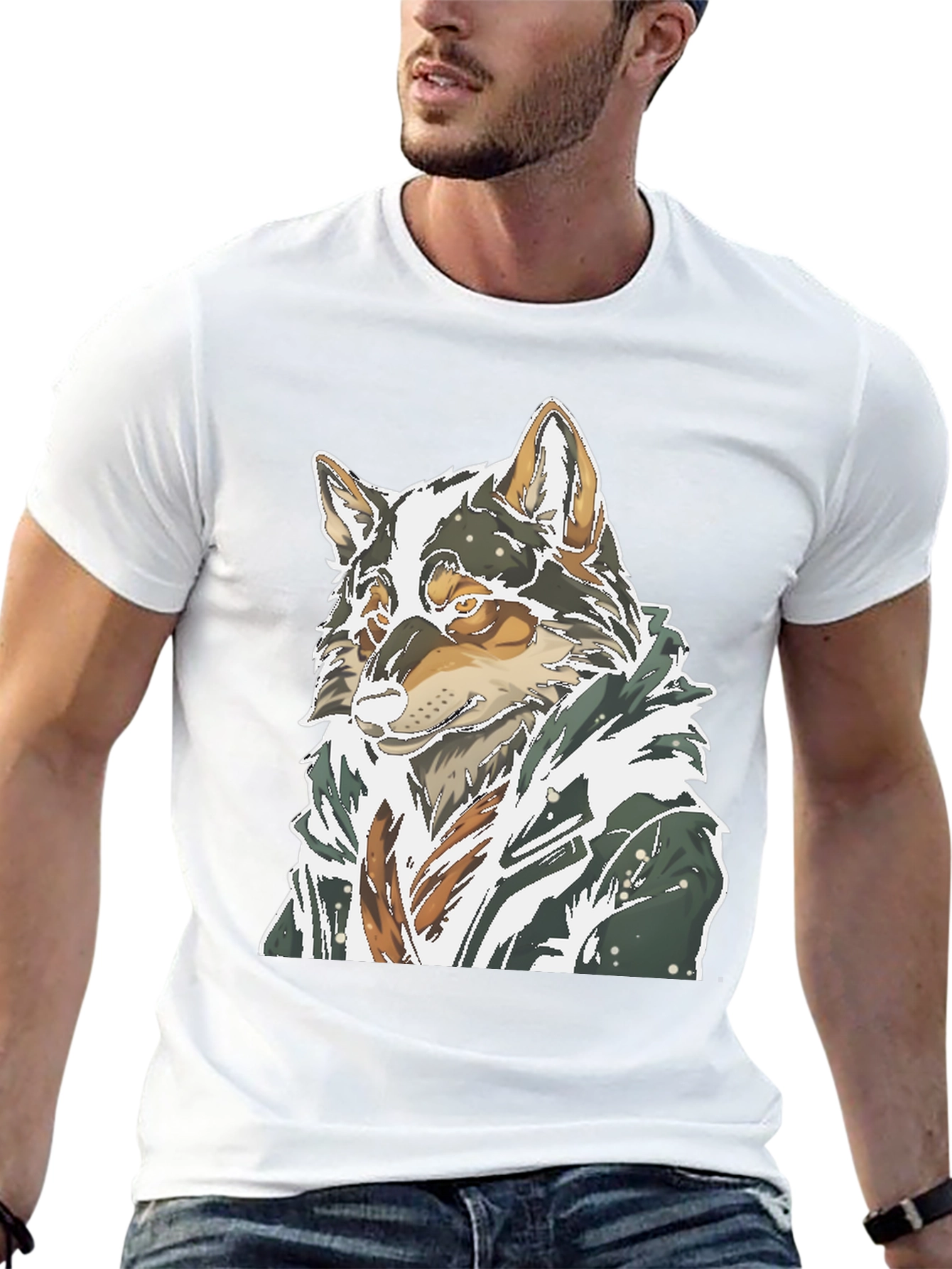 Wolf Graphic Tee - Stylish Unisex Cotton T-Shirt