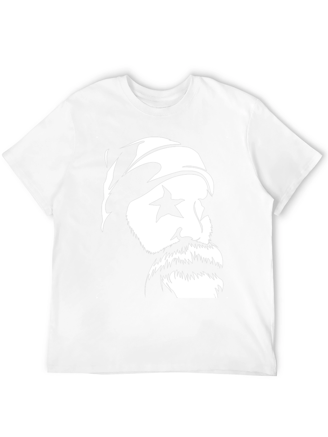 Cool Graphic Tee: Star Eyed Bearded Man